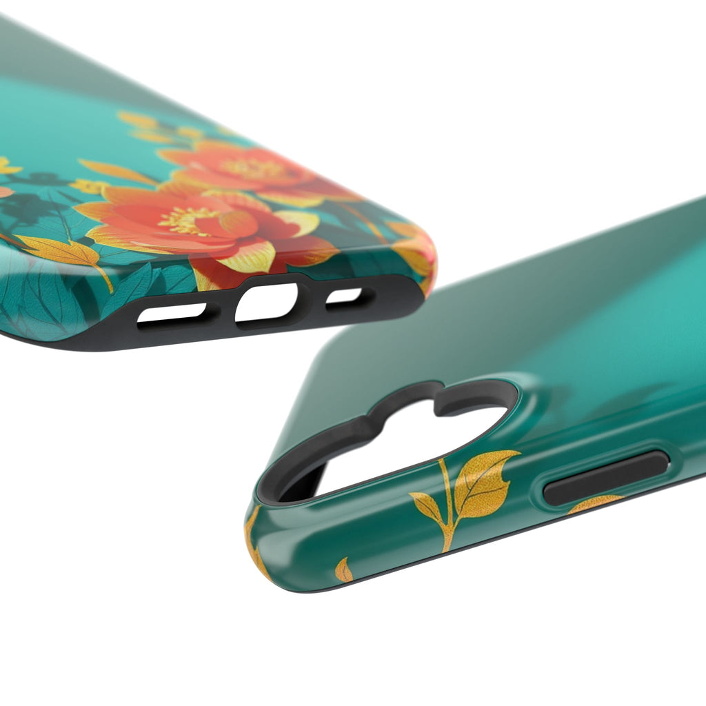 iPhone Floral Gold Foil Paper Cut Art Slim Everyday Designer Case · iPhone Case