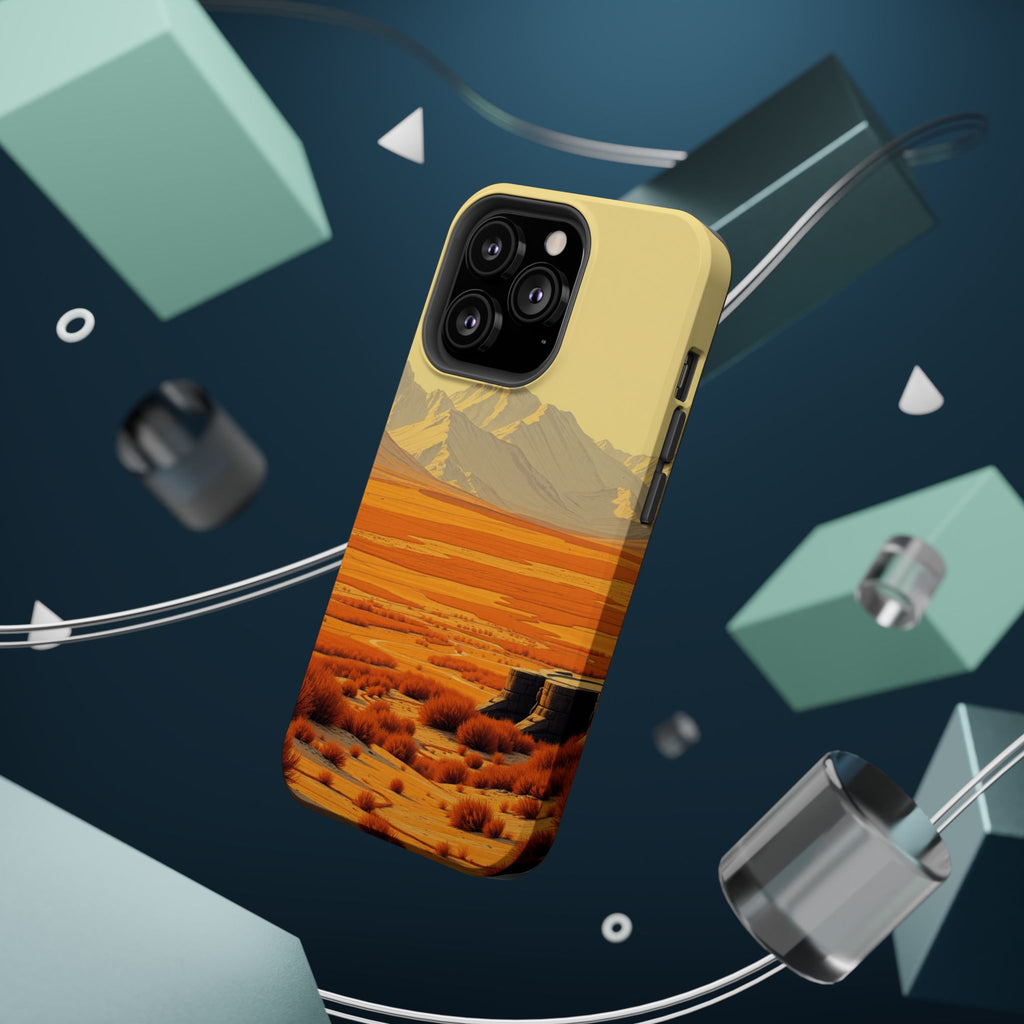 iPhone Mustard And Rust Tundra Expanse Slim Everyday Designer Case · iPhone Case
