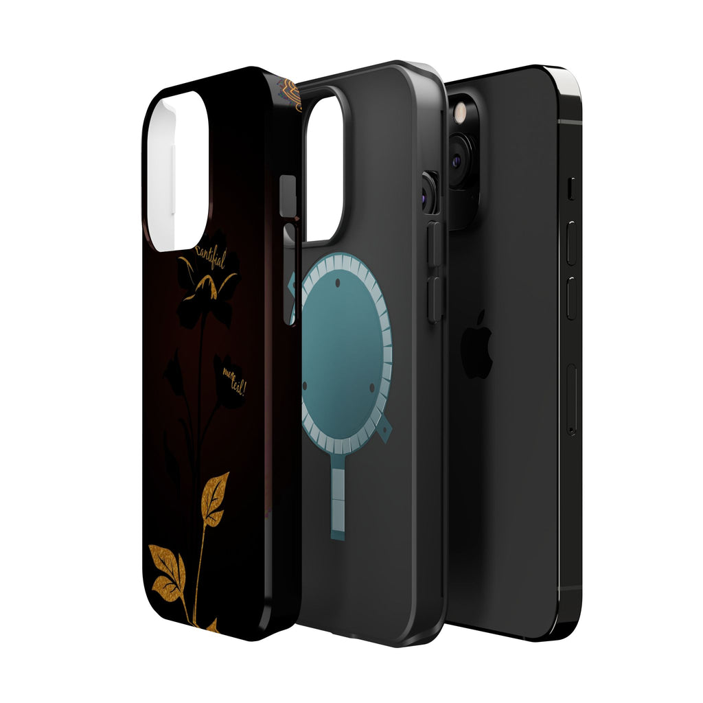 iPhone Earthy Floral Silhouette Design Slim Everyday Designer Case · iPhone Case