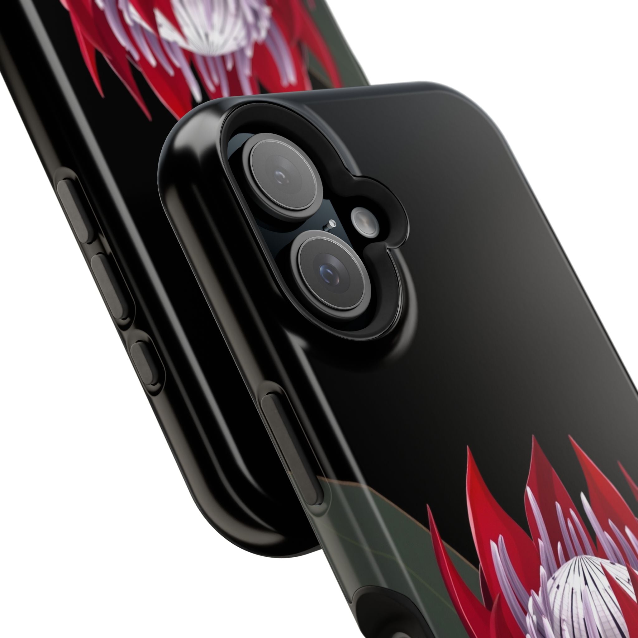 iPhone Black And Crimson Protea Bold Slim Everyday Designer Case · iPhone Case