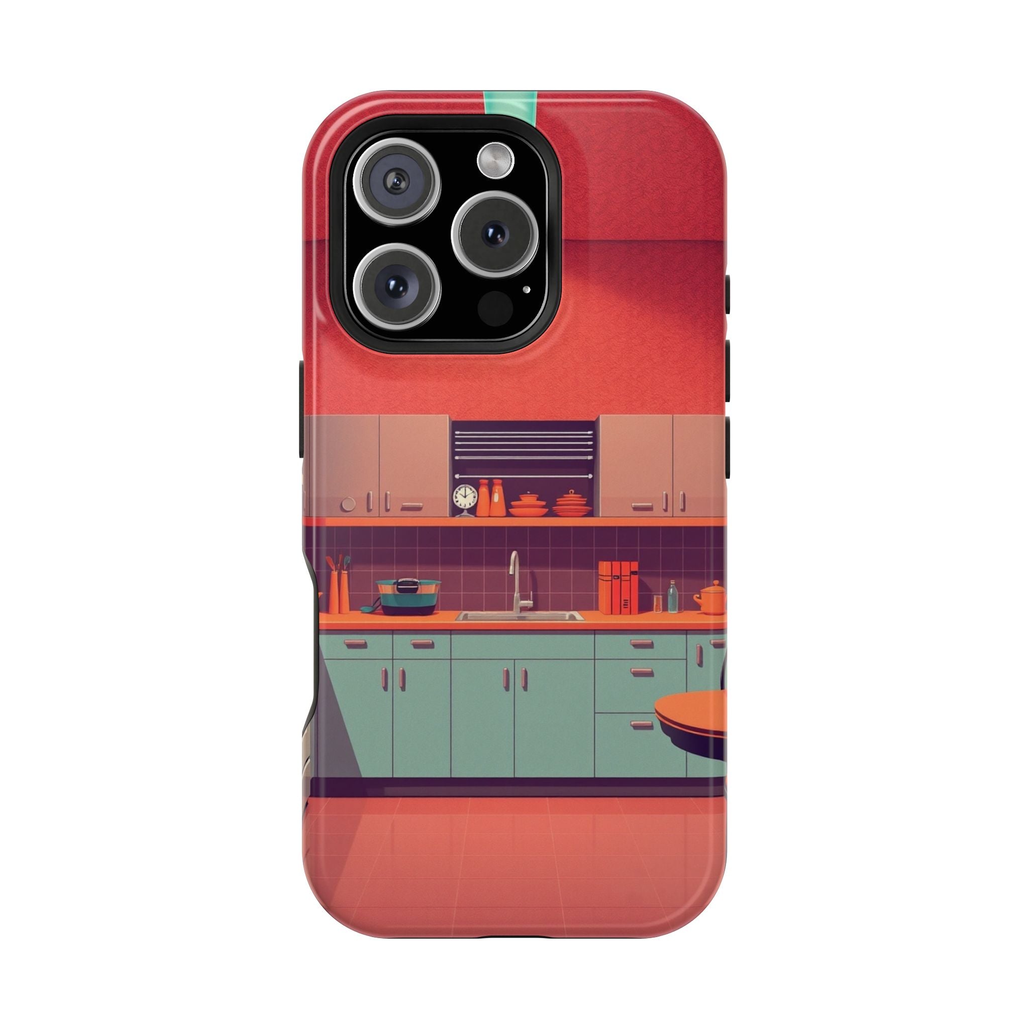 iPhone Earthy 1950s Kitchen Design Bold Modern Everyday Snap Case · iPhone Case
