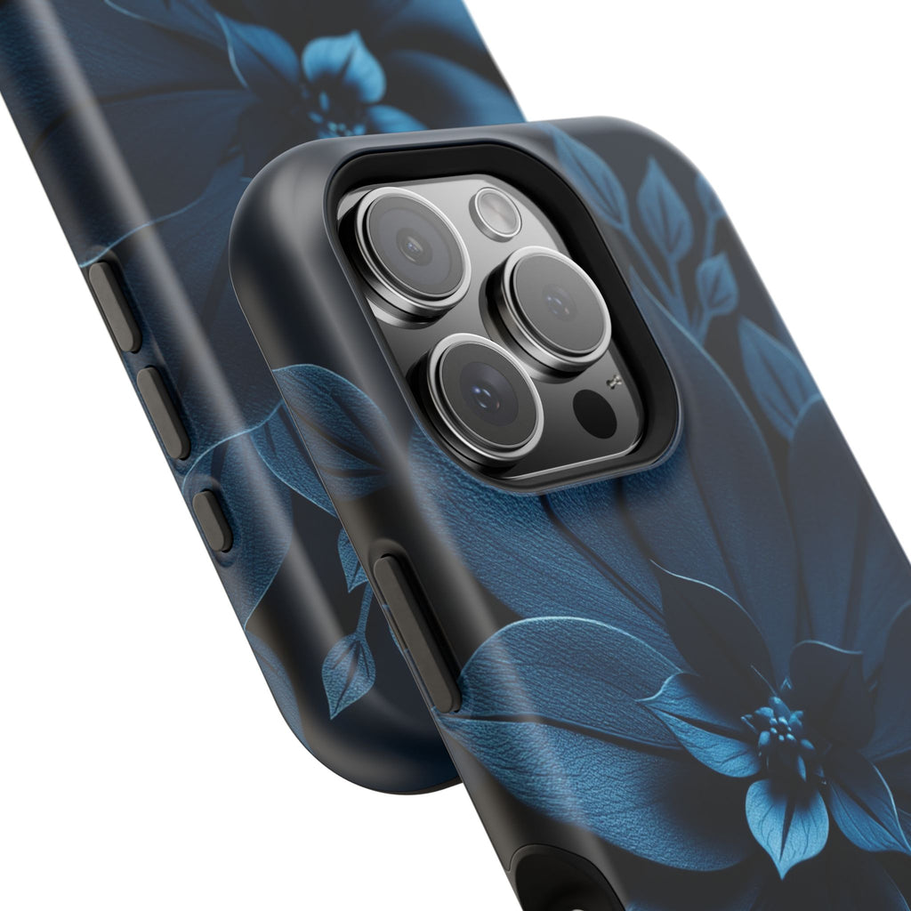 iPhone Midnight Blue And Silver Floral Dark Academia iPhone Slim · iPhone Case