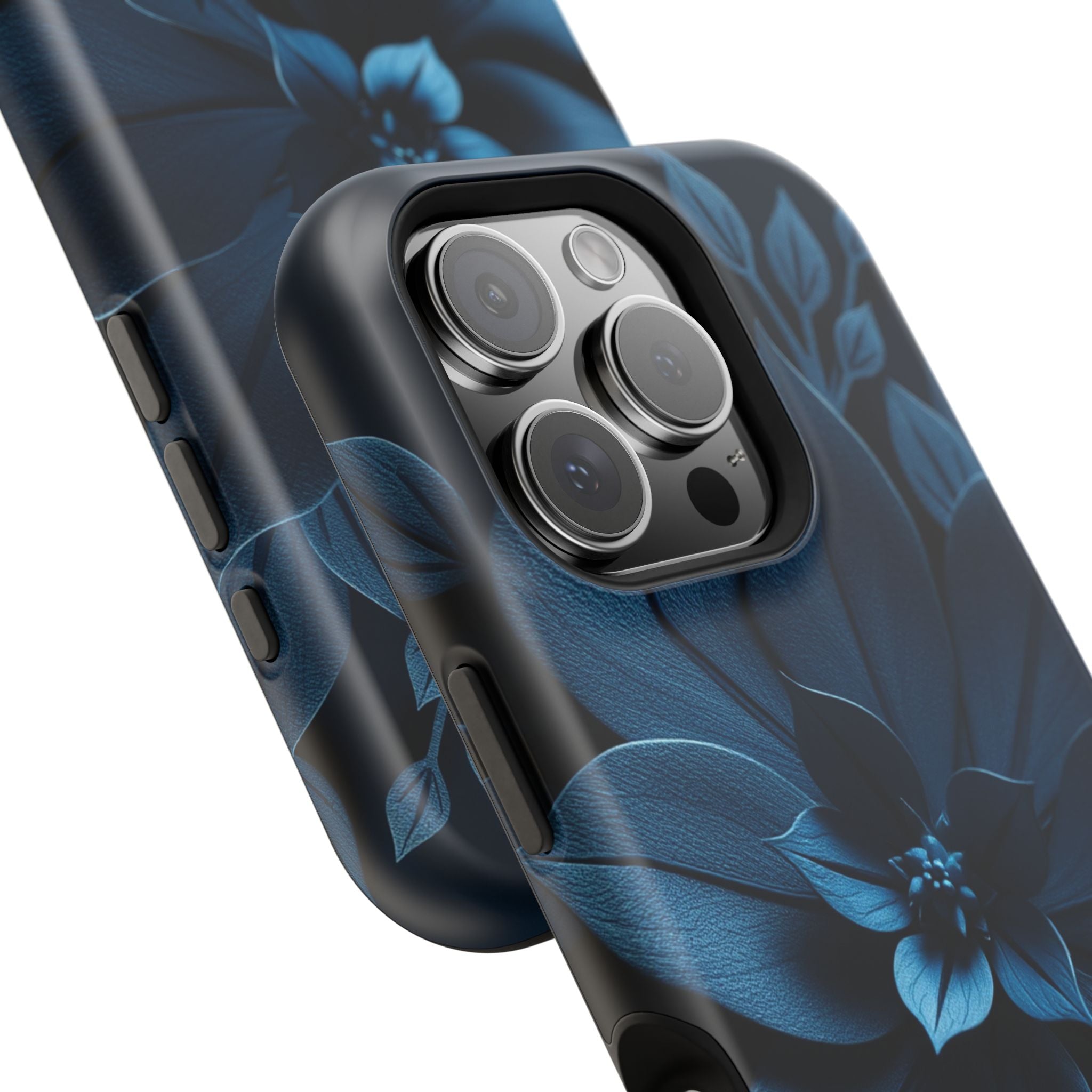 iPhone Midnight Blue And Silver Floral Dark Academia iPhone Slim · iPhone Case