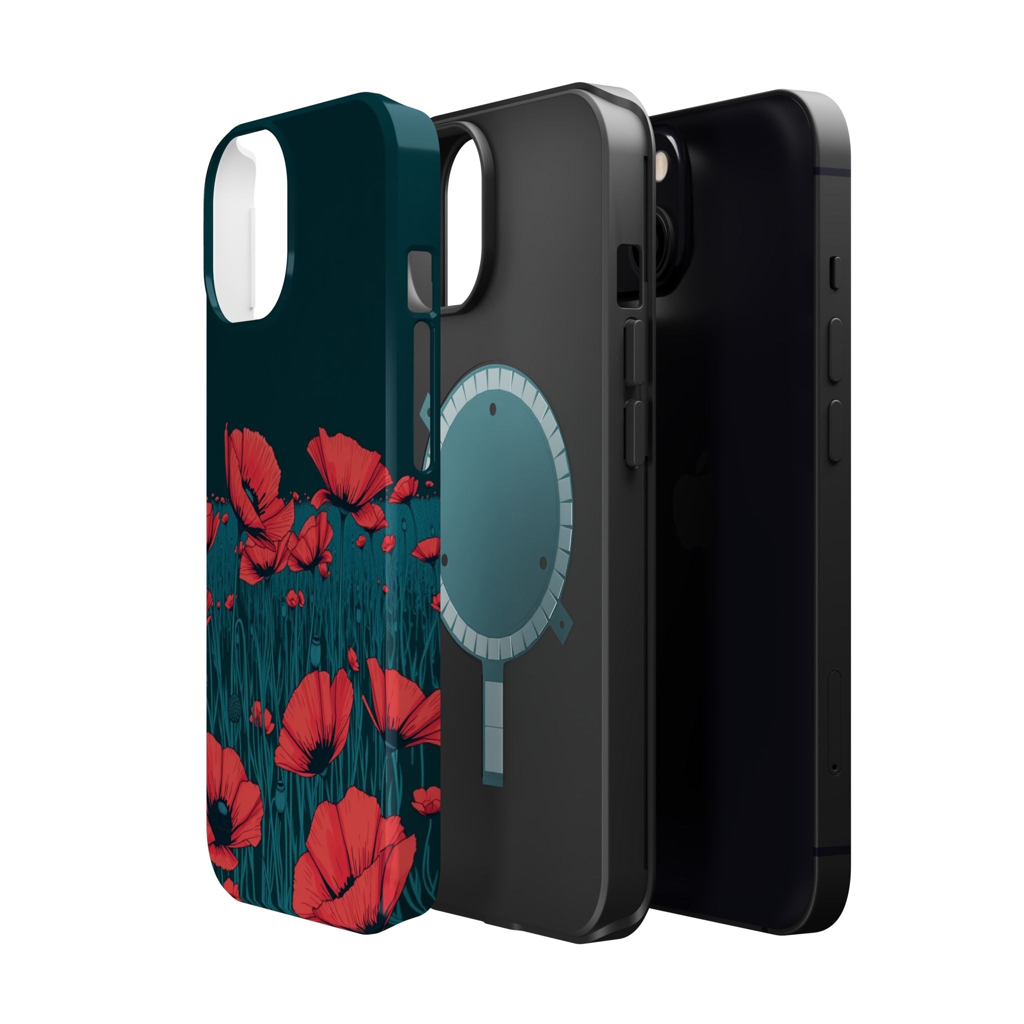 iPhone Poppy Field Dark Gothic Ink Clean Minimal Snap Cas Slim Snap Case · iPhon