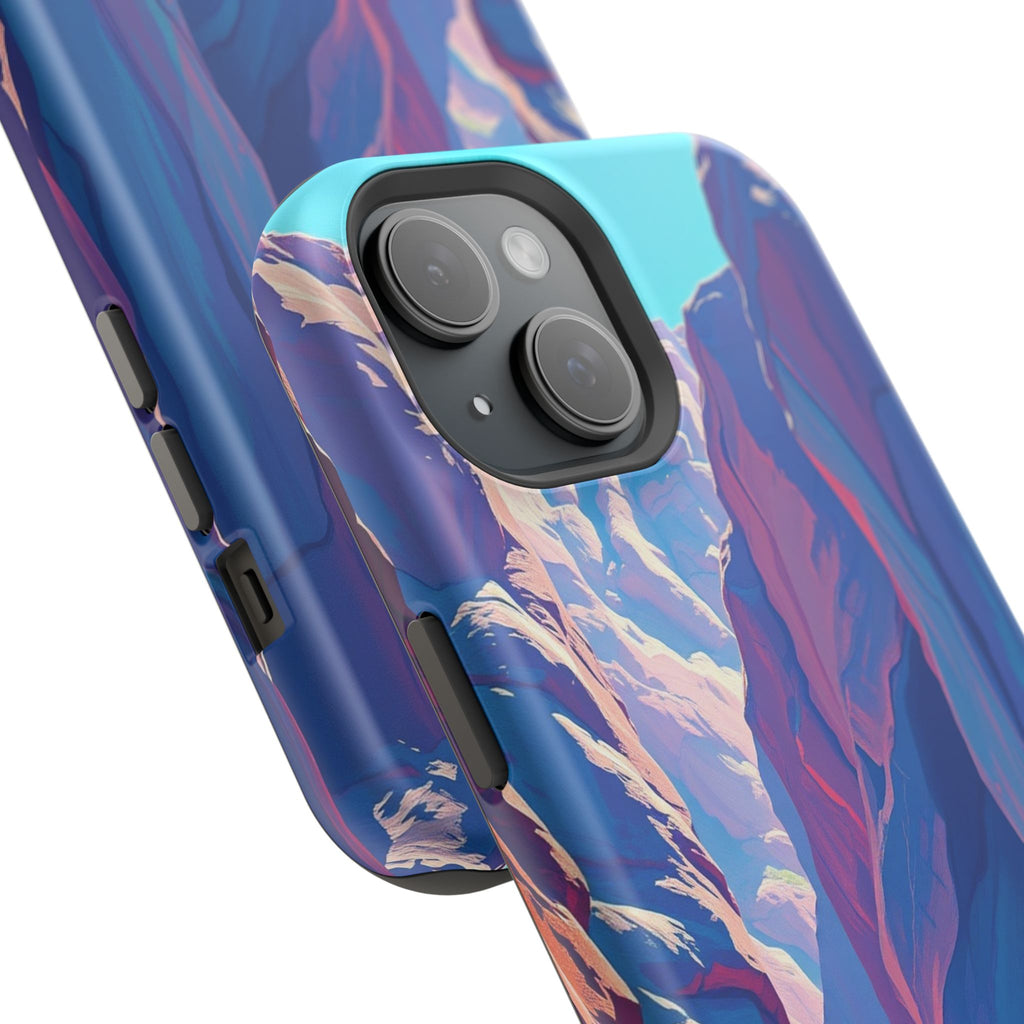 iPhone Cyan And Magenta Canyon Wall Slim Everyday Designer Case · iPhone Case
