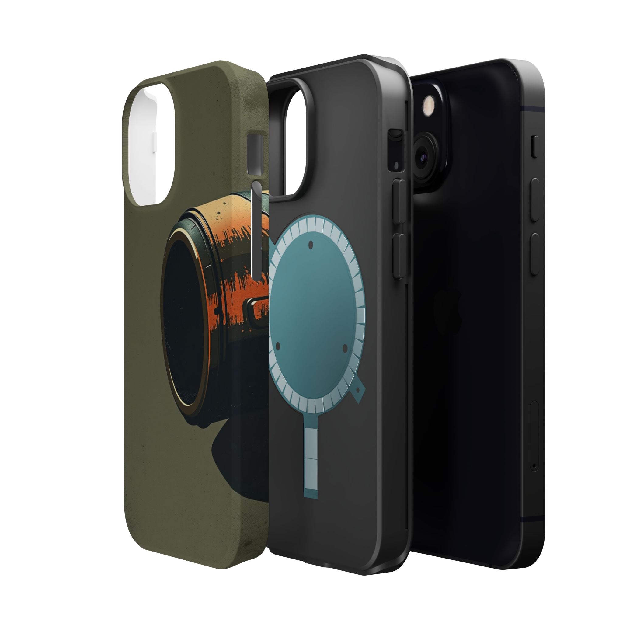 iPhone Charcoal And Copper Vintage Postcard Slim Everyday Designer Case · iPhone