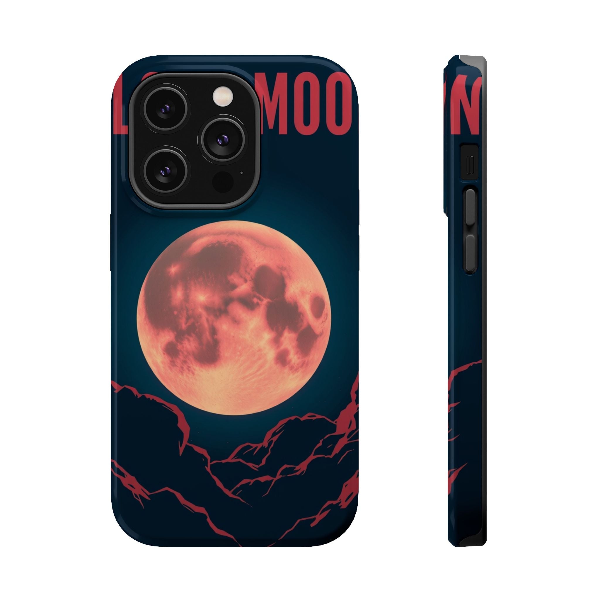 iPhone Blood Moon Rise Vintage Retro Poster Slim Everyday Designer Case · iPhone