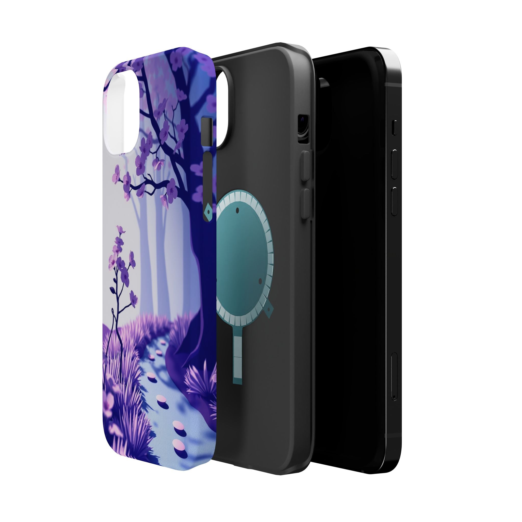 iPhone Blossom Trail Paper Cut Art Bold Modern Everyday Snap Case · iPhone Case