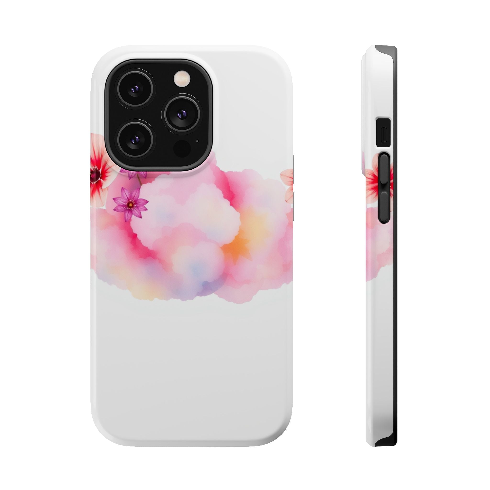 iPhone Pastel Floral Cloud Vibrant Watercolor Carry Case Slim Snap Case · iPhone