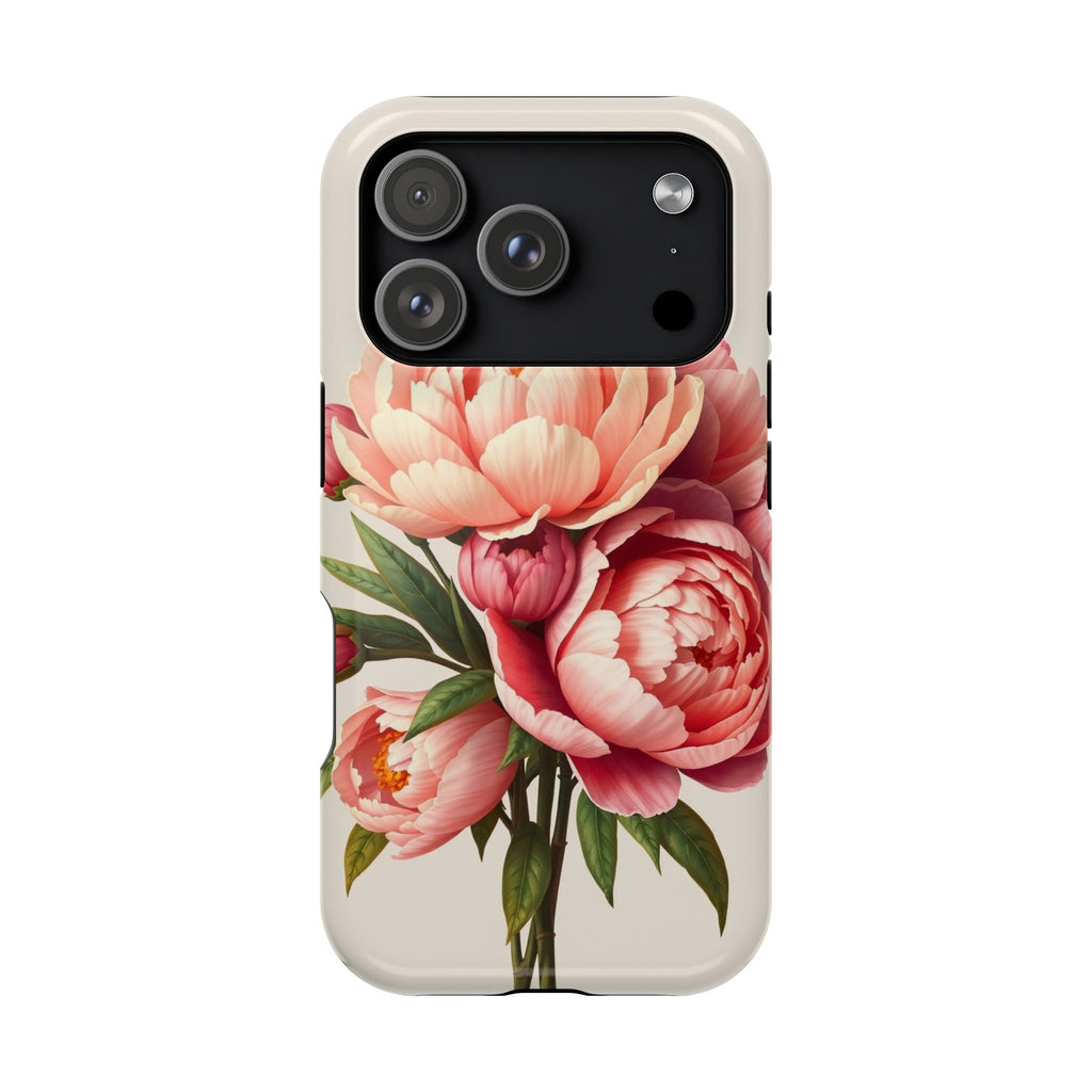 iPhone Rose Pink And Cream Peony Bouquet Slim Everyday iPhone Designer · iPhone