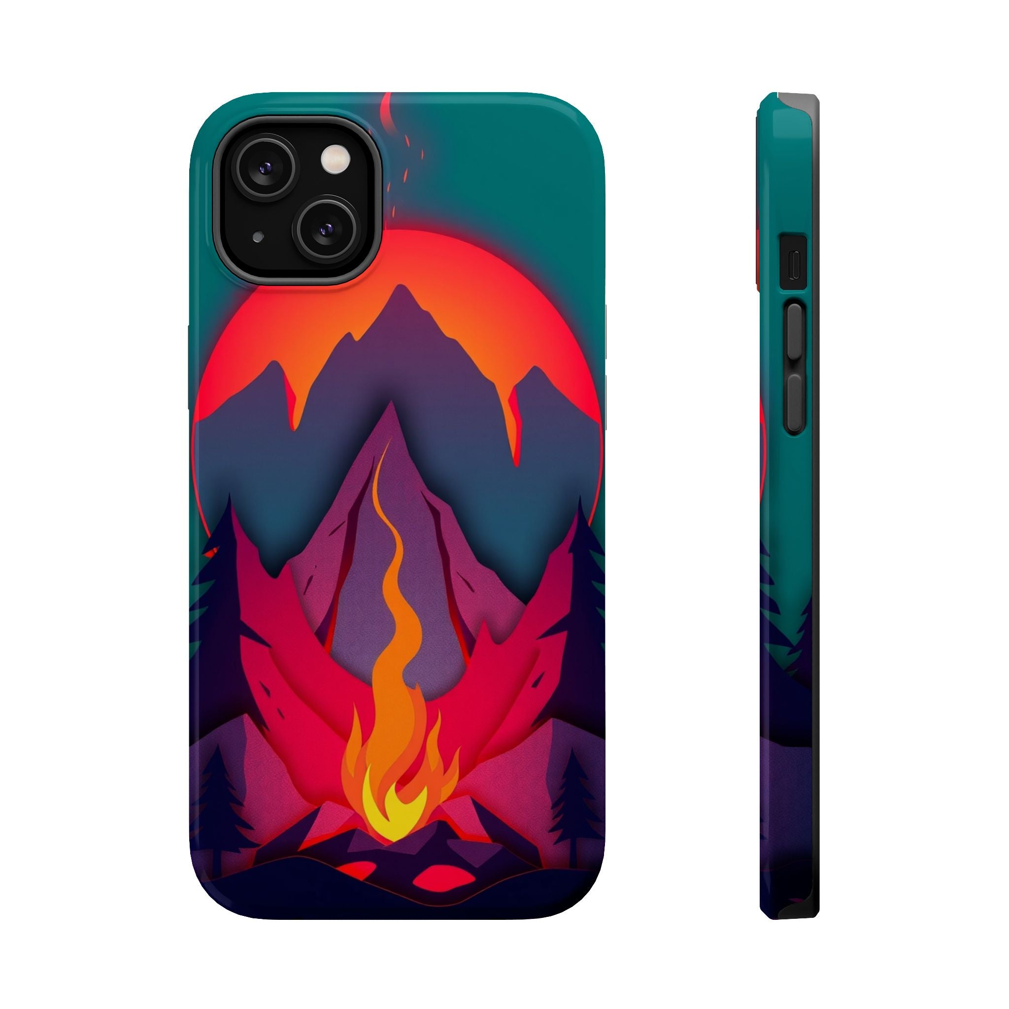 iPhone Cyan And Magenta Wildfire Glow Slim Everyday iPhone 12 Designer · iPhone