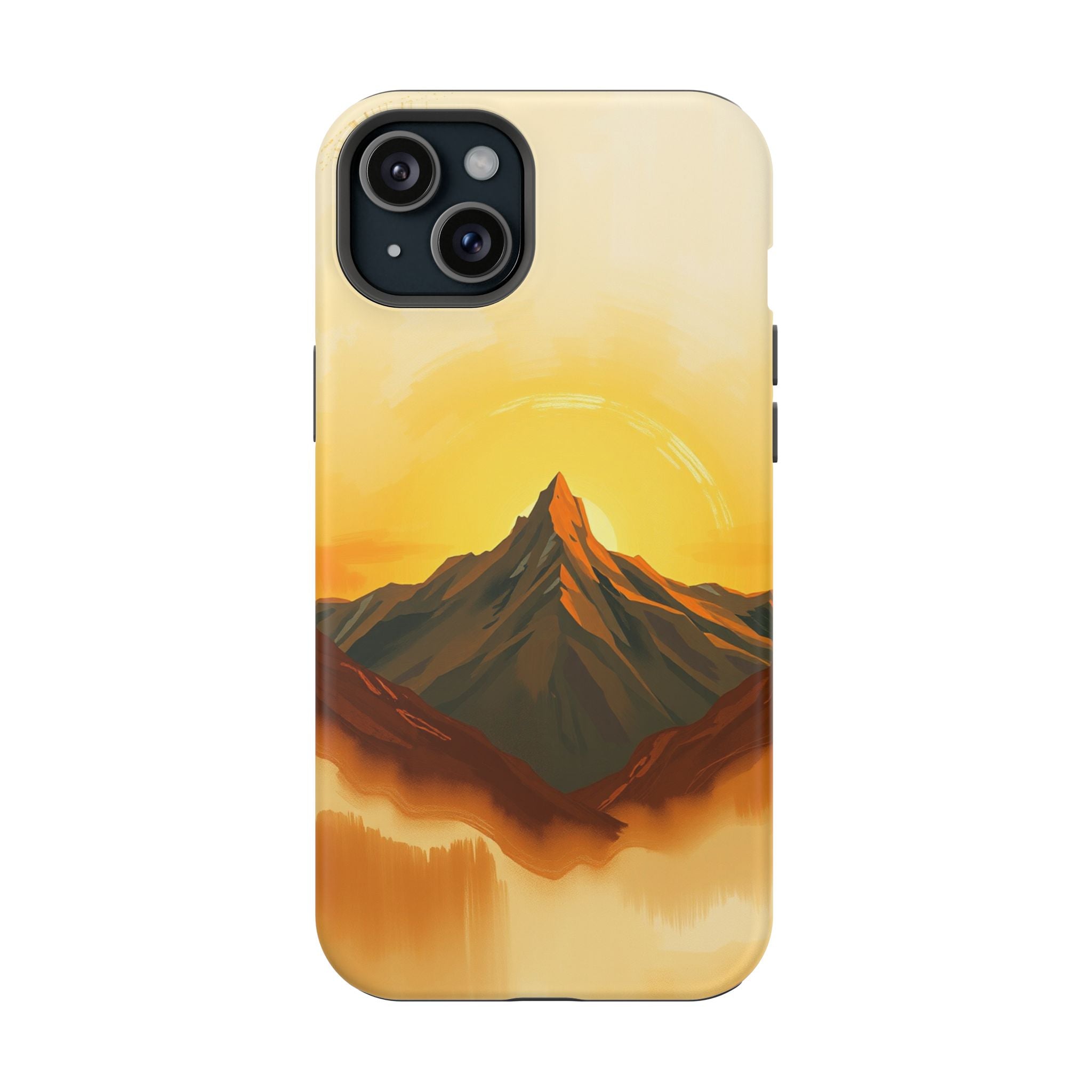 iPhone Mustard And Rust Mountain at Sunrise Slim iPhone Everyday · iPhone Case