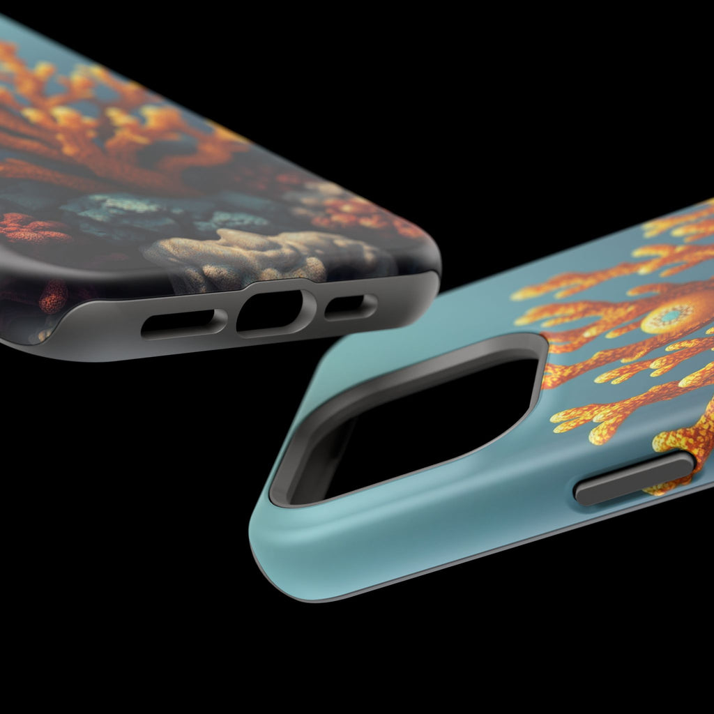 iPhone Mustard And Rust Coral Reef Life Slim Everyday iPhone Designer · iPhone C