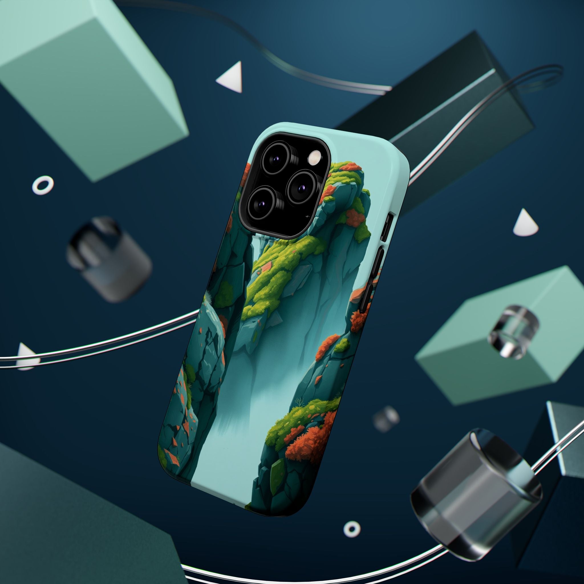 iPhone Moss Covered Rocks Oil Painting Impressionist iPhone Slim · iPhone Case