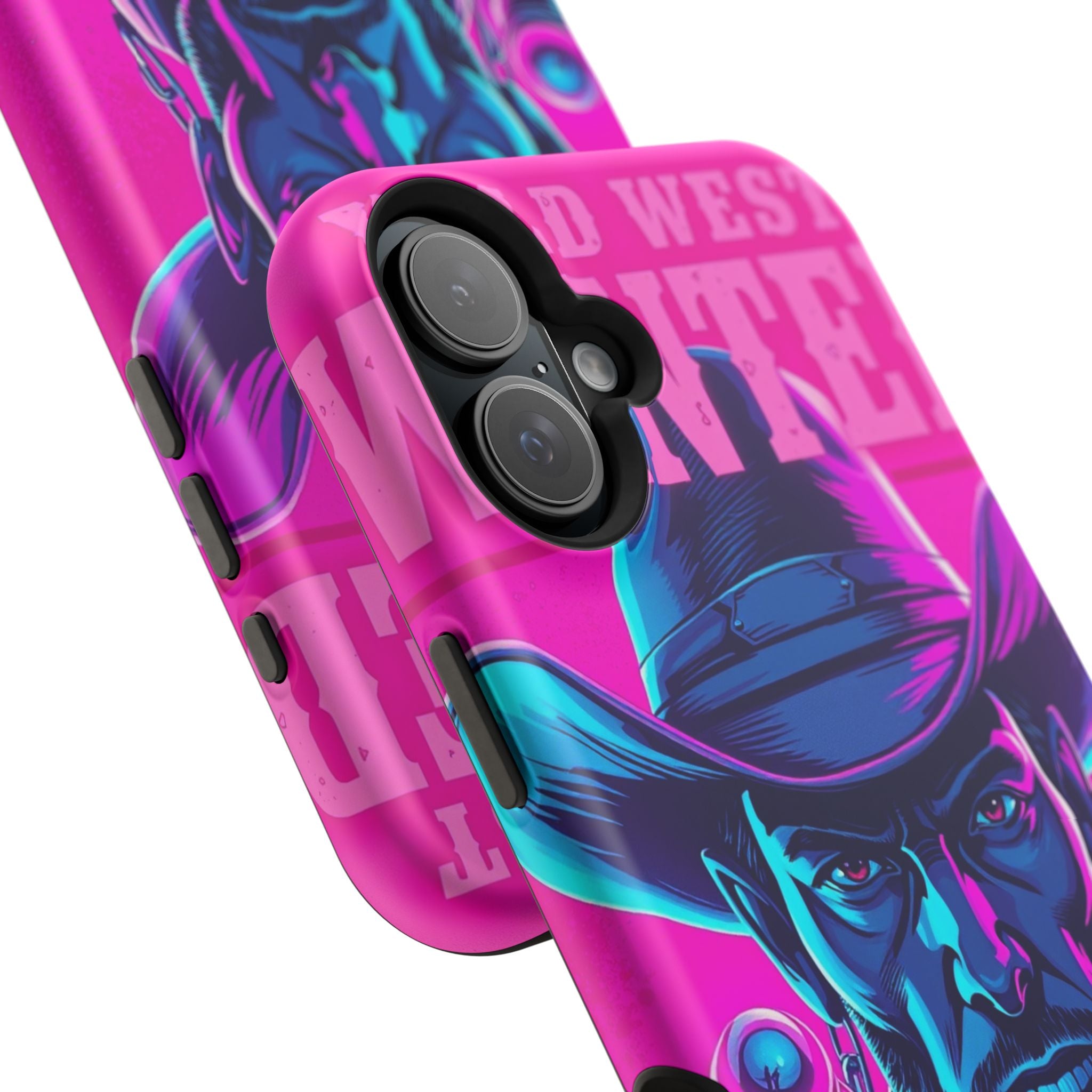 iPhone Wild West Wanted Neon Cyberpunk Slim Everyday Designer Case · iPhone Case