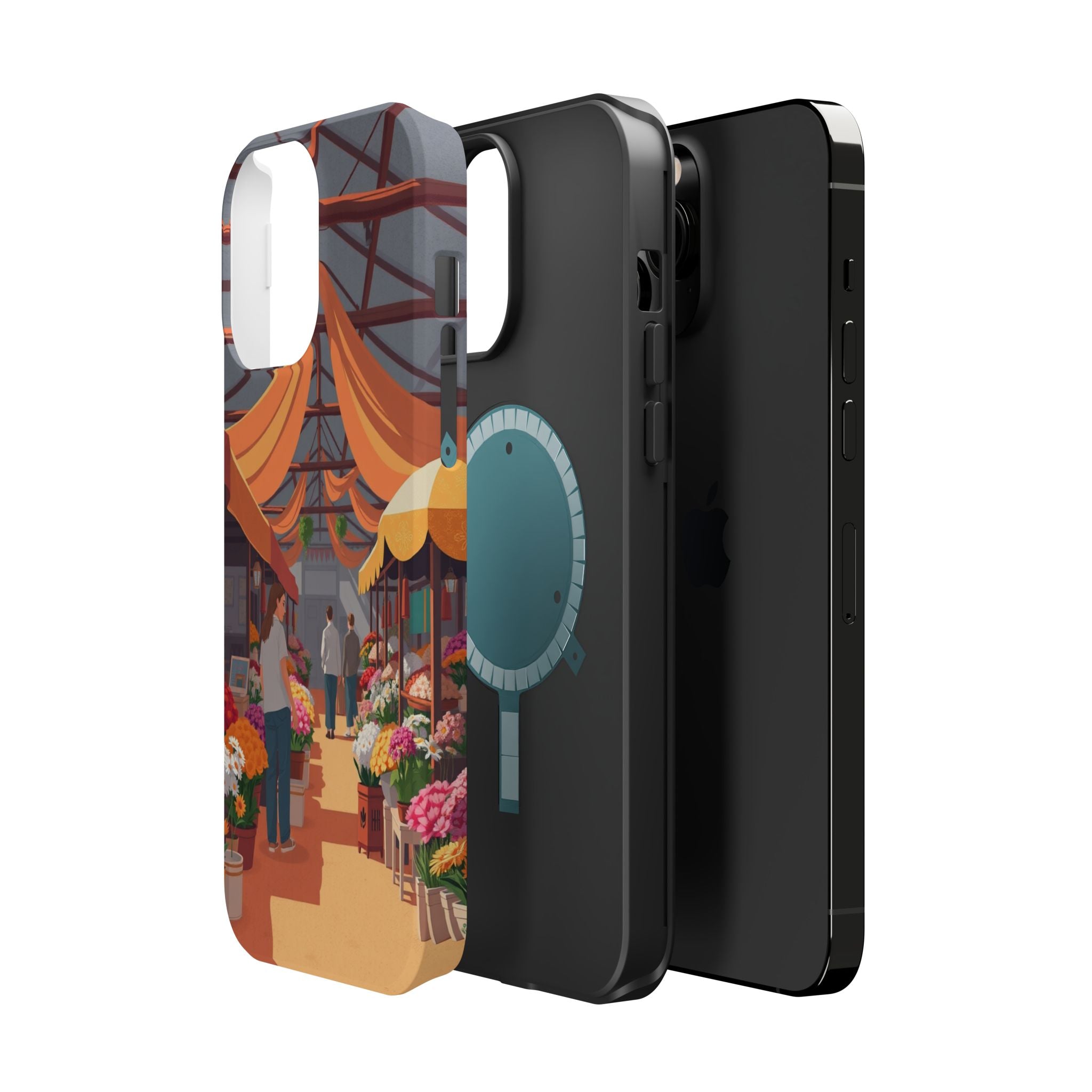 iPhone Vibrant Flower Market Design Slim Everyday Designer Case · iPhone Case