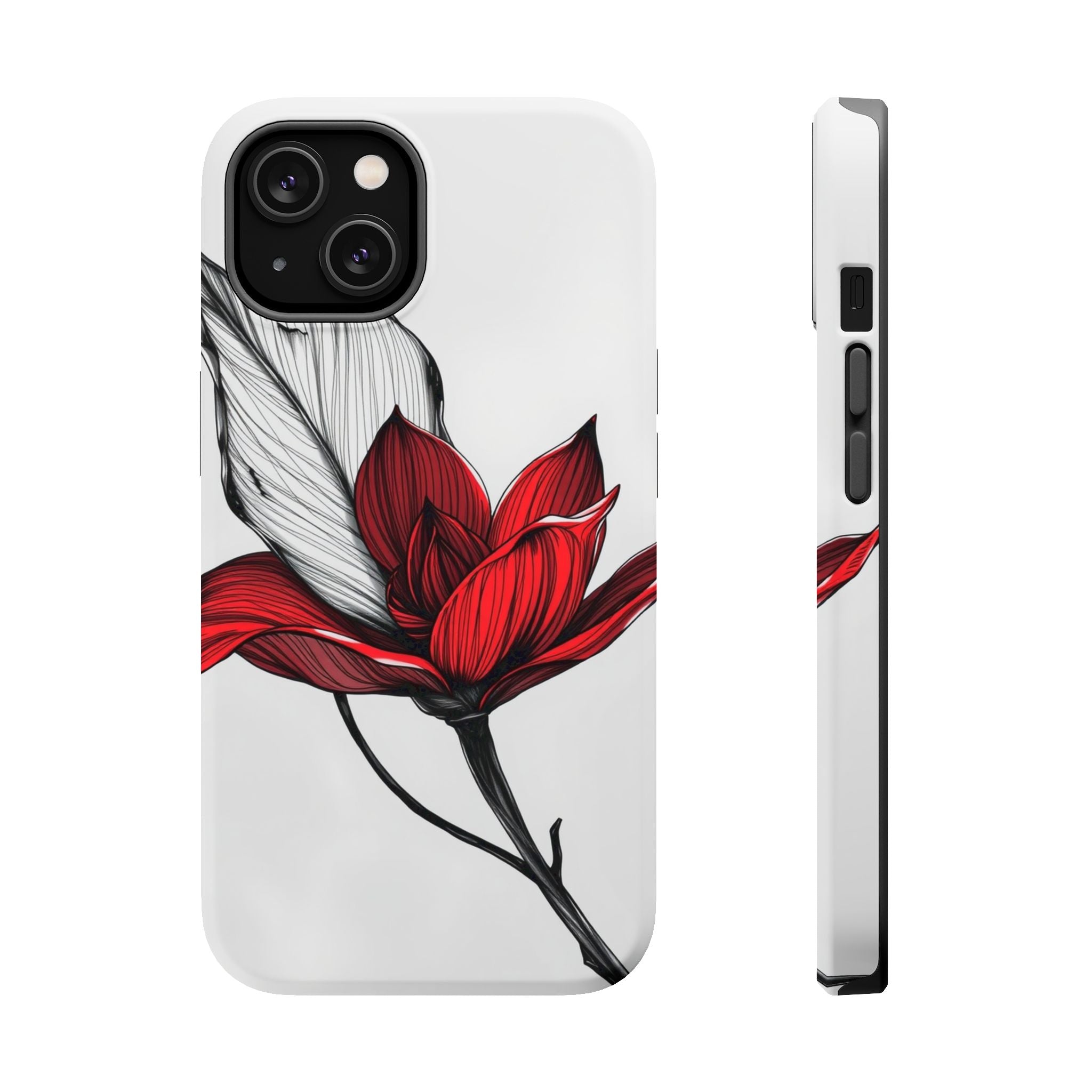 iPhone Vibrant Bloom and Leaf Design Slim Everyday Designer Case · iPhone Case