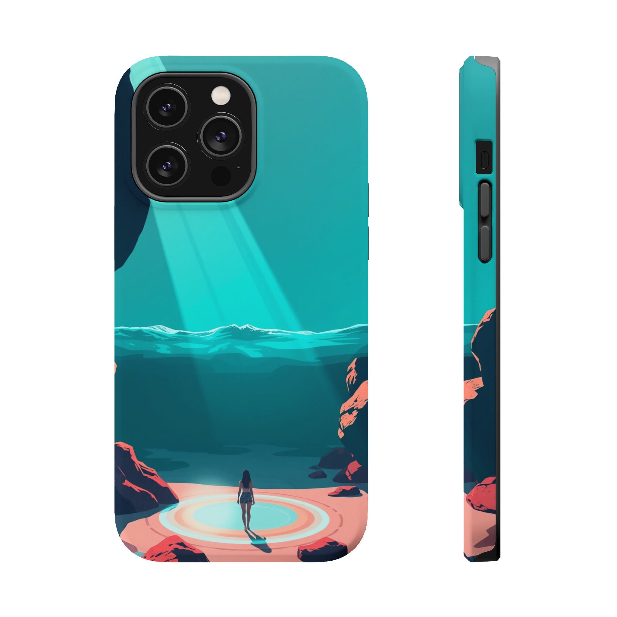 iPhone Earthy Tidal Pool Design 17 Bold Modern Everyday Snap Case · iPhone Case