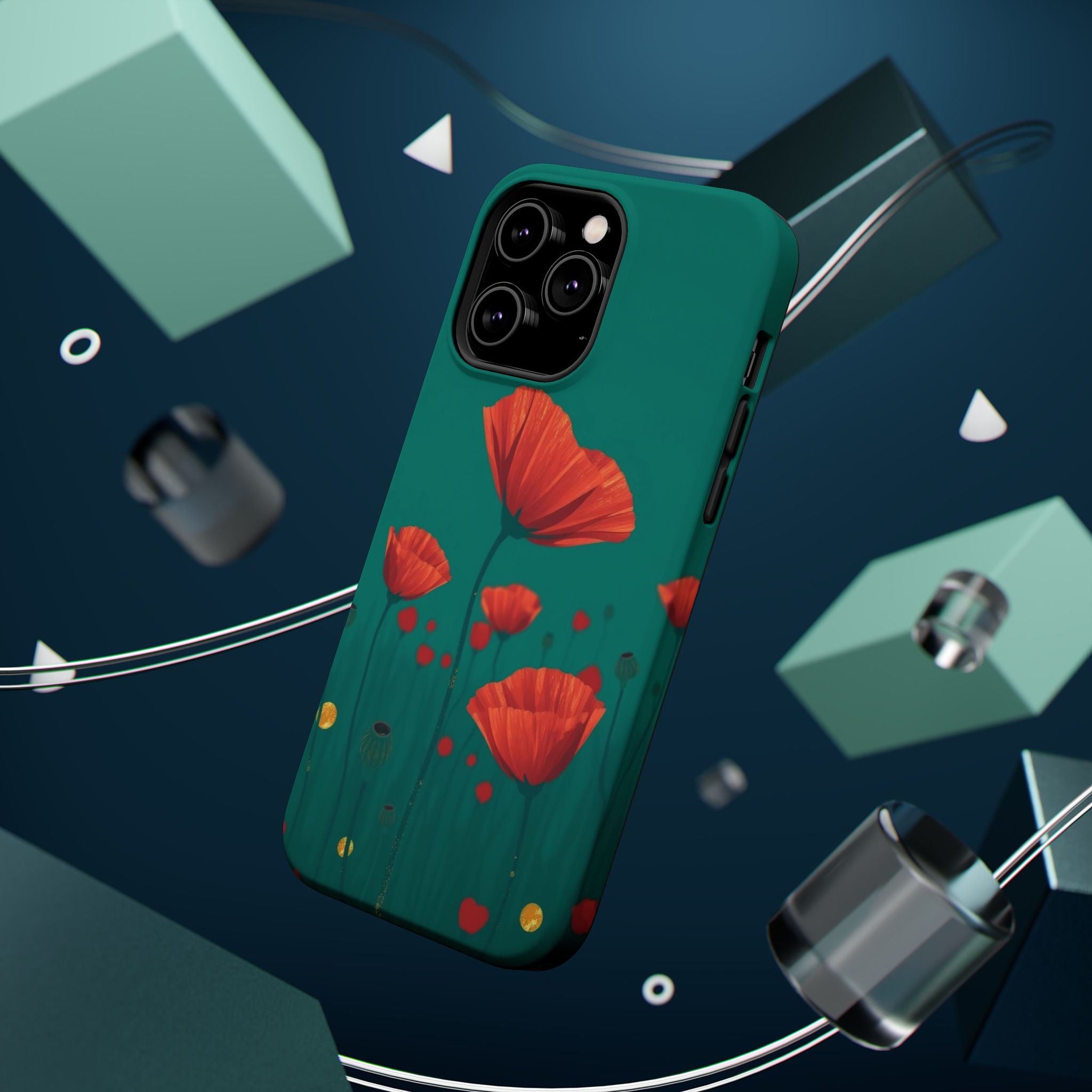 iPhone Earthy Poppy Field Design Bold Modern Everyday Snap Case · iPhone Case