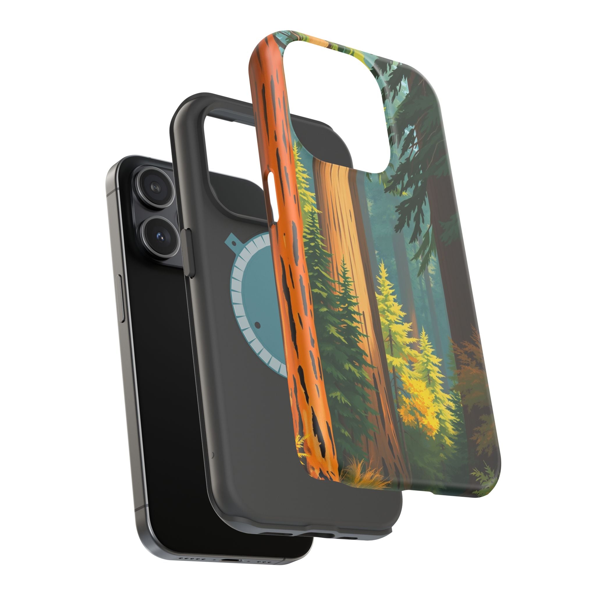 iPhone Redwood Forest Oil Painting Impressionist Clean iPhone Minimal · iPhone C