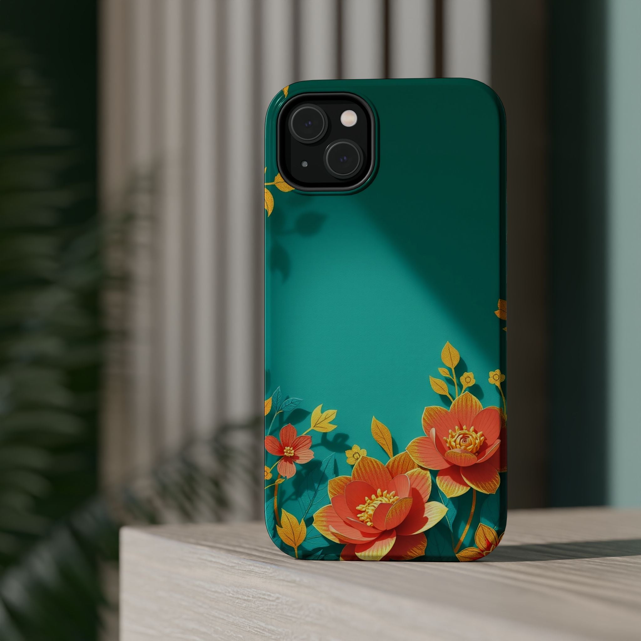 iPhone Floral Gold Foil Paper Cut Art Slim Everyday Designer Case · iPhone Case