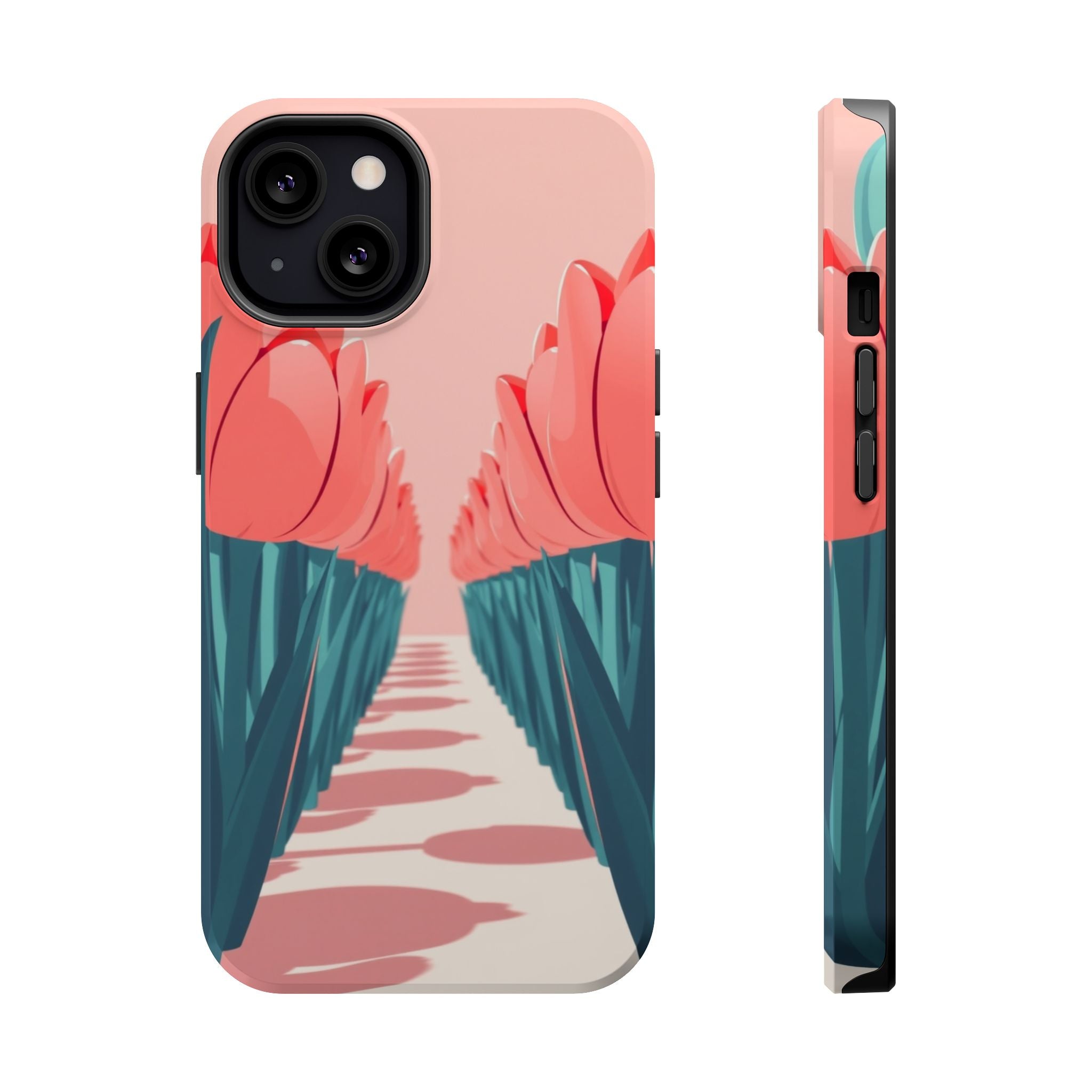 iPhone Tulip Row Pastel Kawaii Slim Everyday Designer Case · iPhone Case