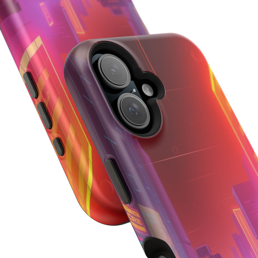 iPhone Dreamy 80s Grid Synthwave Design Slim Everyday Designer Case · iPhone Cas