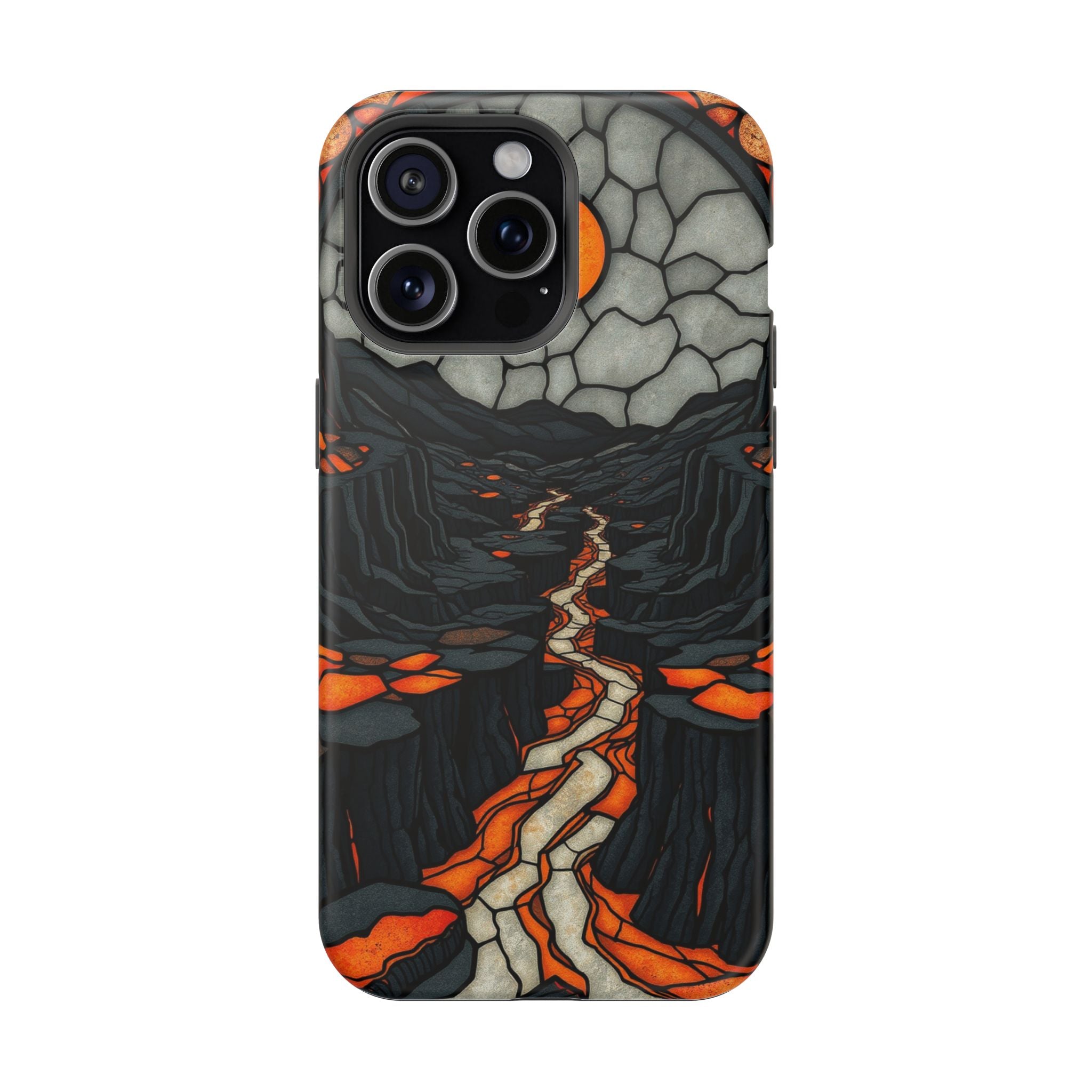 iPhone Charcoal And Copper Lava Field Slim Everyday Designer Case · iPhone Case