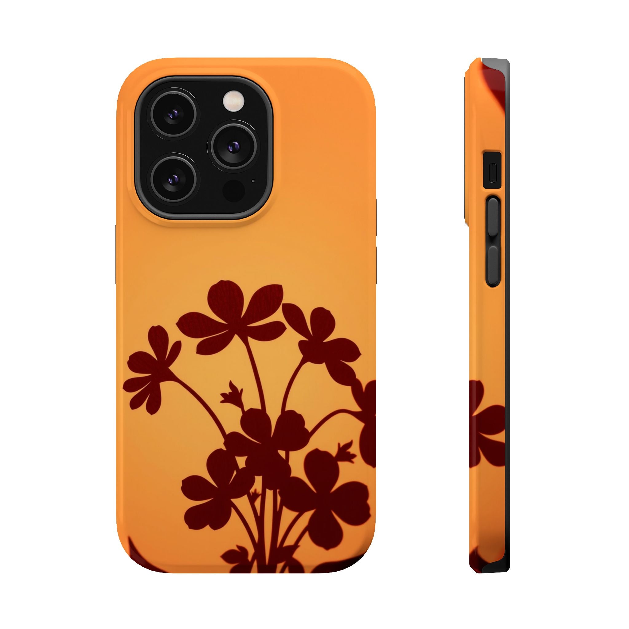 iPhone Floral Silhouette Electric Art Slim Everyday Designer Case · iPhone Case
