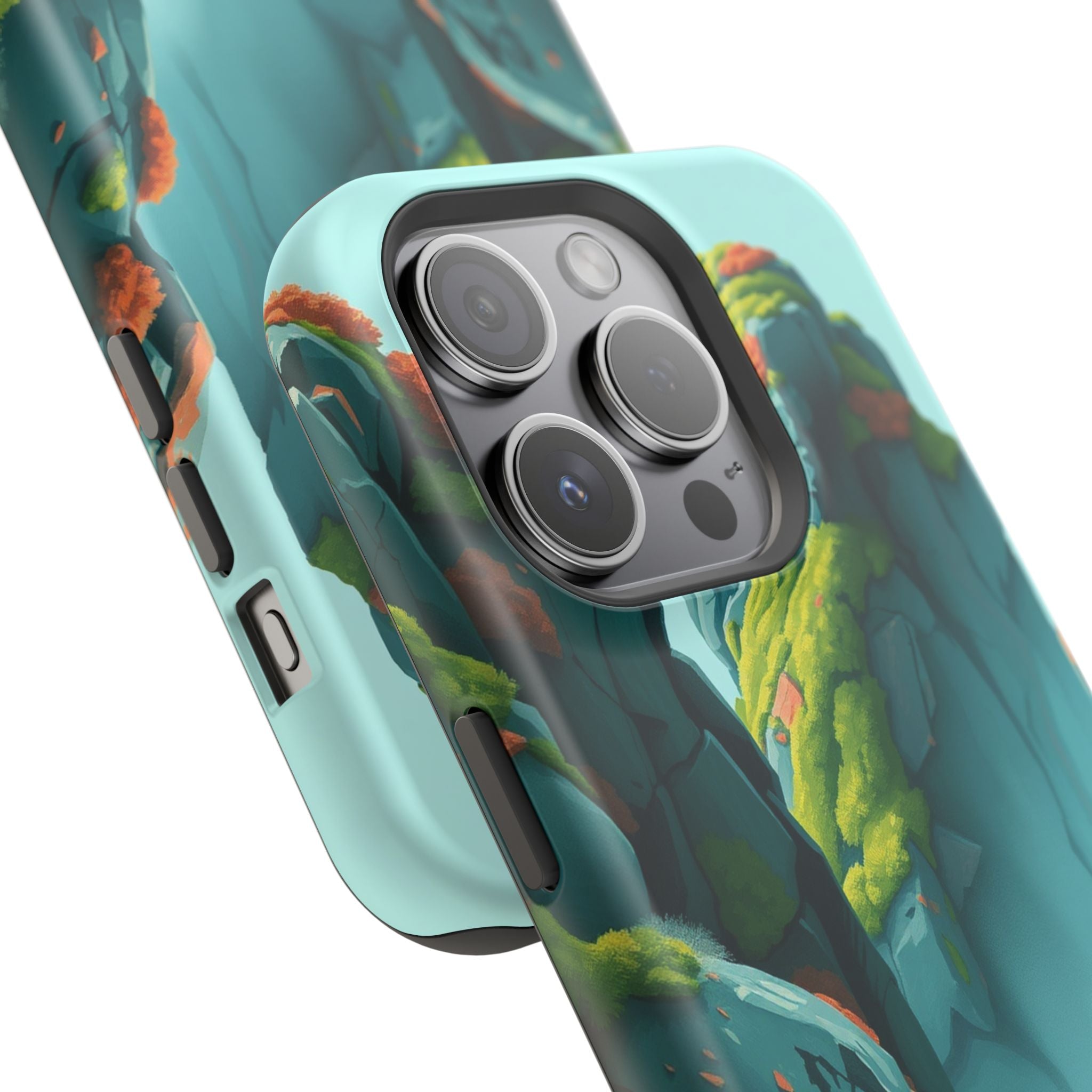 iPhone Moss Covered Rocks Oil Painting Impressionist iPhone Slim · iPhone Case