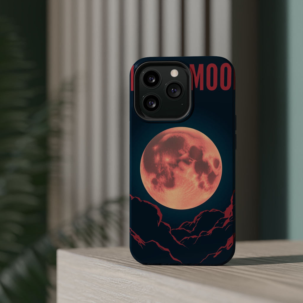 iPhone Blood Moon Rise Vintage Retro Poster Slim Everyday Designer Case · iPhone