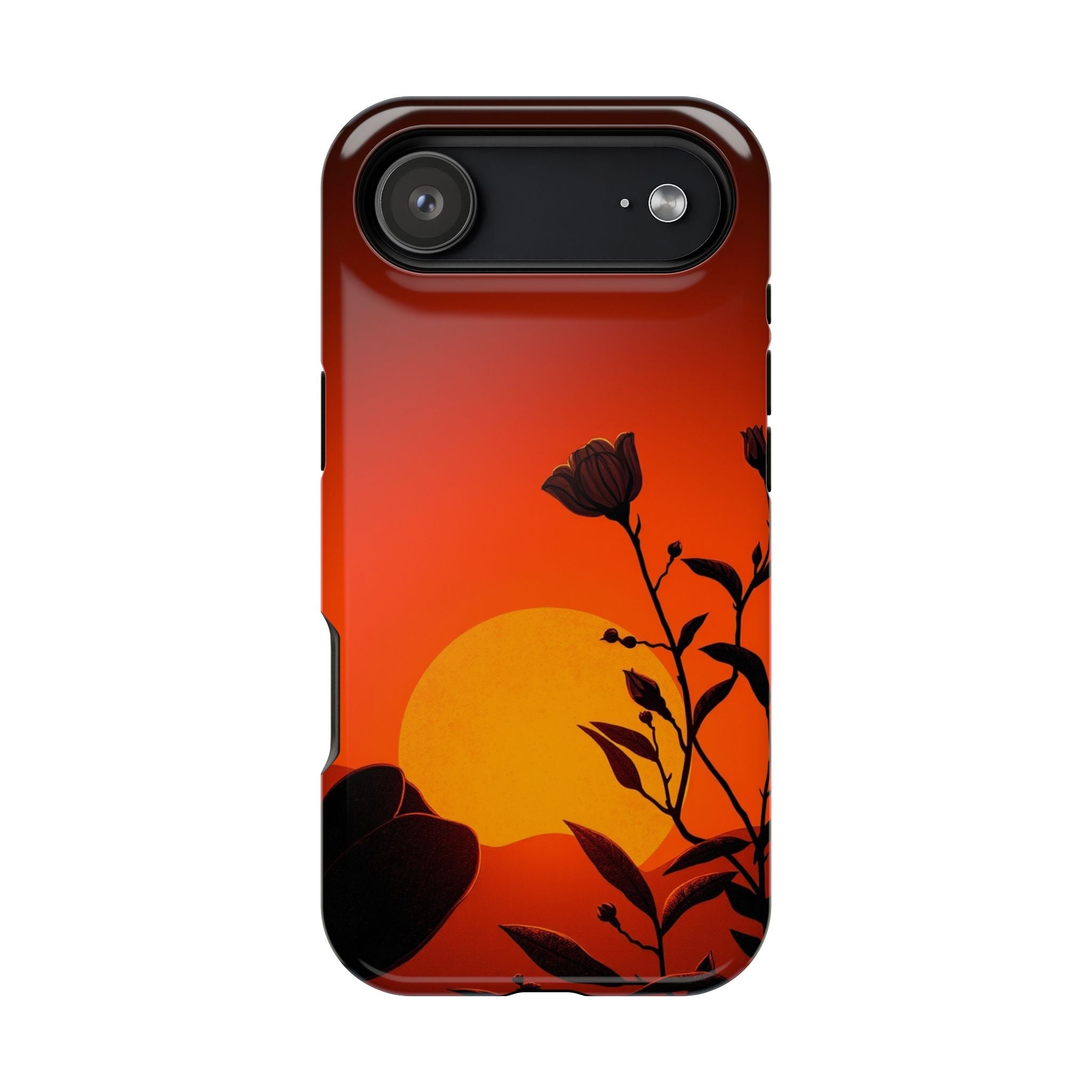 iPhone Bloom and Leaf Dark Gothic Ink Slim Everyday Designer Case · iPhone Case