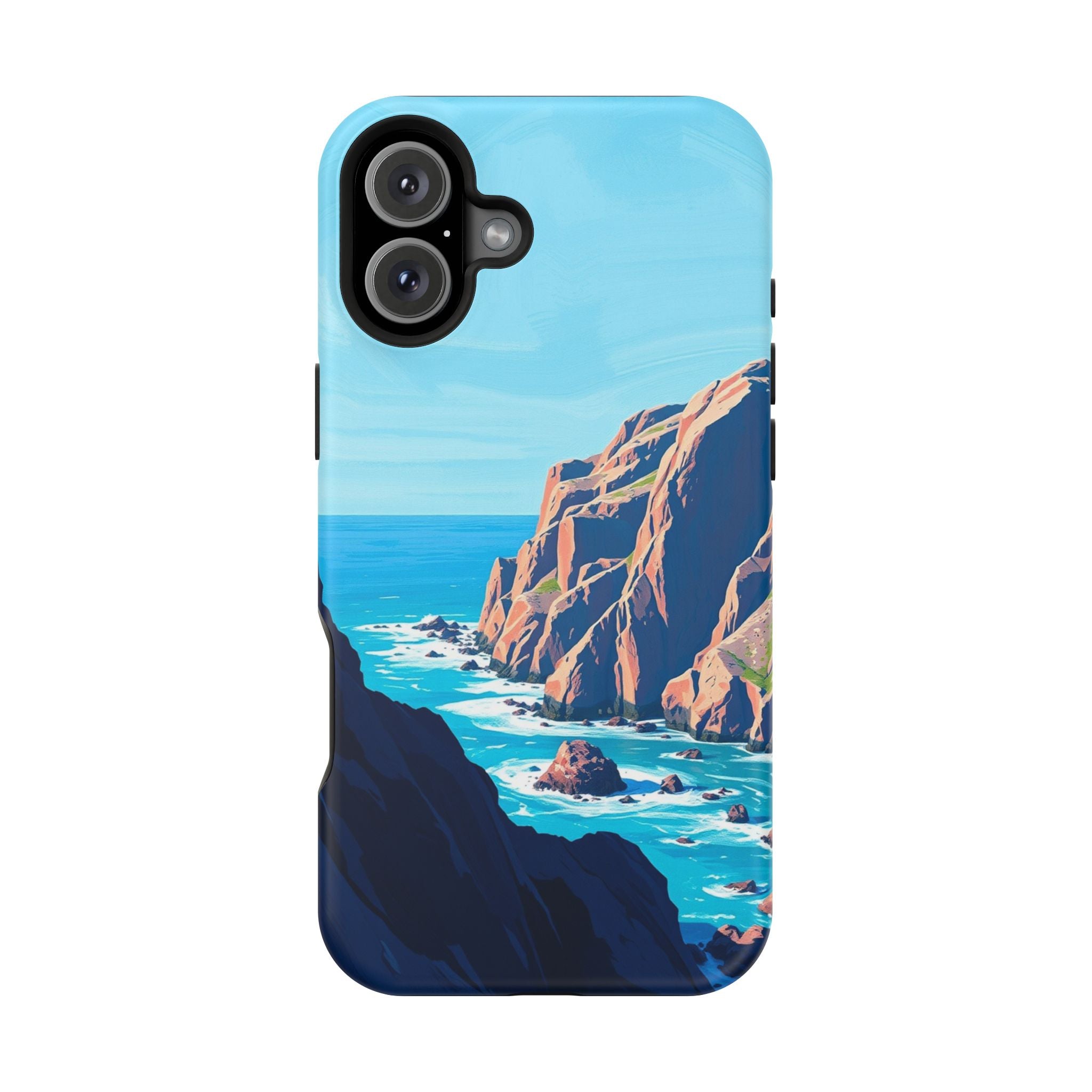 iPhone Rocky Coastline Oil Painting Impressionist iPhone Clean Minimal · iPhone