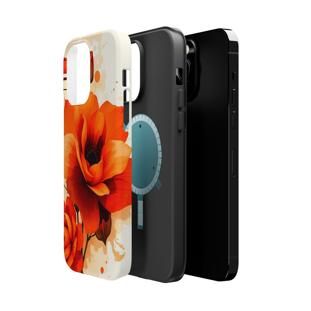 iPhone Burnt Orange And Sand Floral Ink Wash Slim iPhone Everyday · iPhone Case