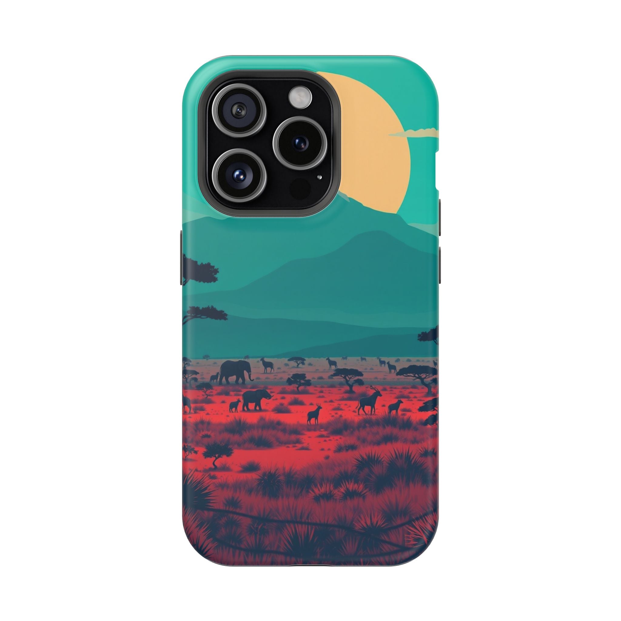 iPhone Savanna Horizon Vintage Retro Poster Slim iPhone Everyday · iPhone Case