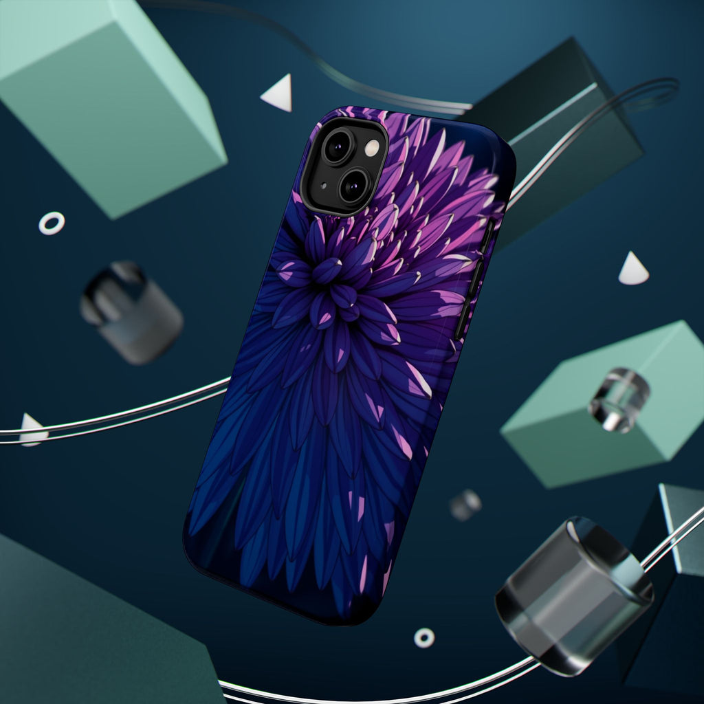 iPhone Indigo And Violet Chrysanthemum Classic Soft iPhone Finish · iPhone Case