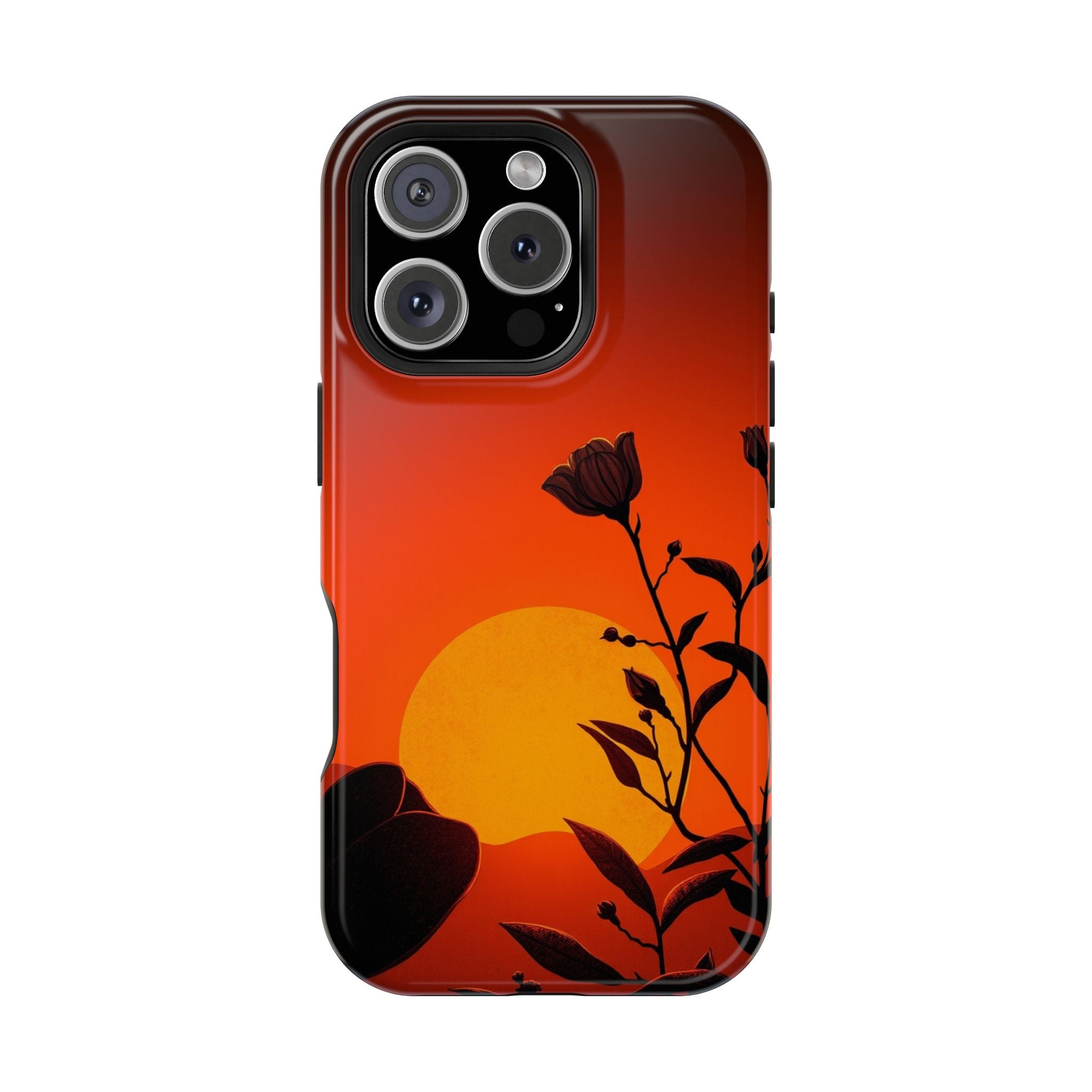 iPhone Bloom and Leaf Dark Gothic Ink Slim Everyday Designer Case · iPhone Case