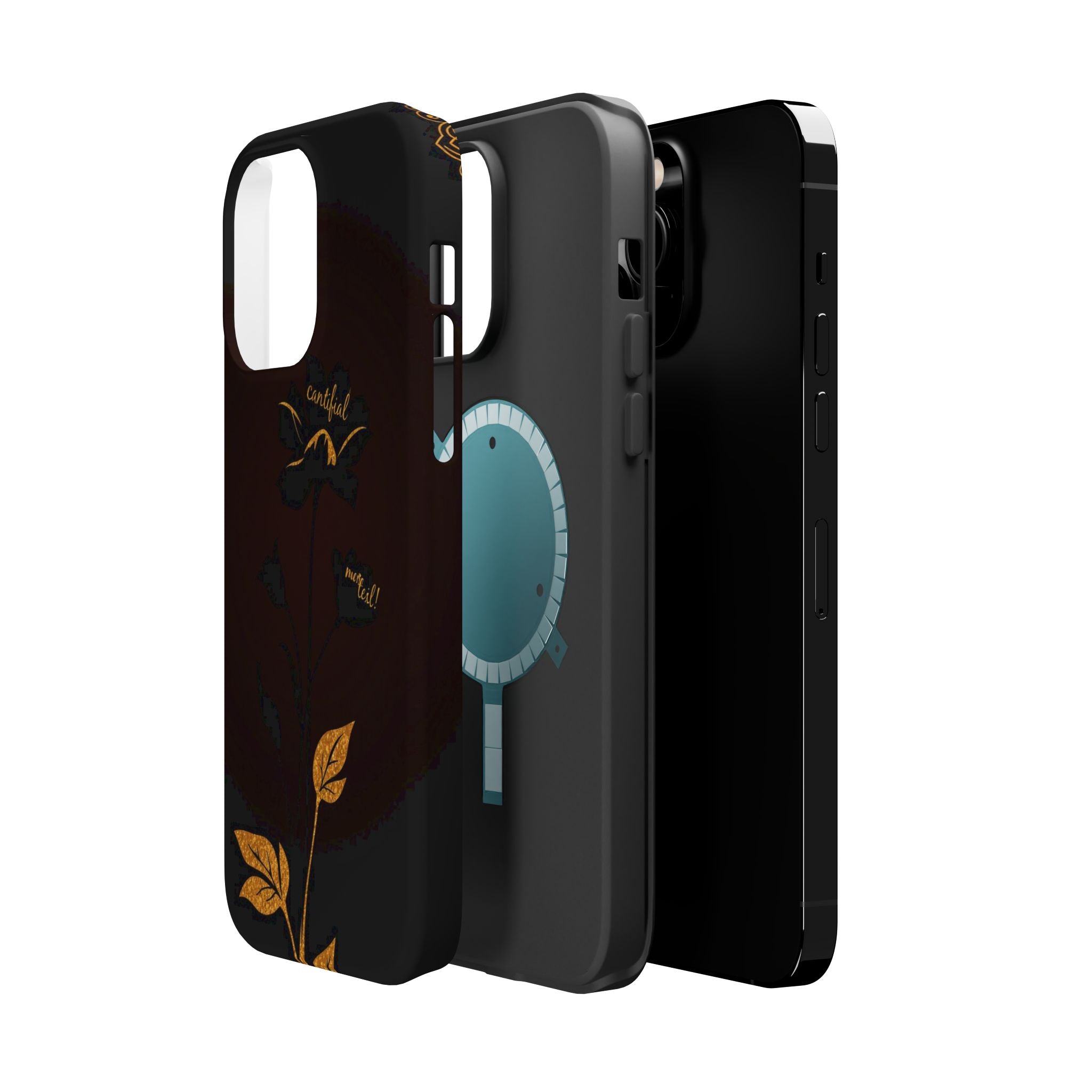 iPhone Earthy Floral Silhouette Design Slim Everyday Designer Case · iPhone Case