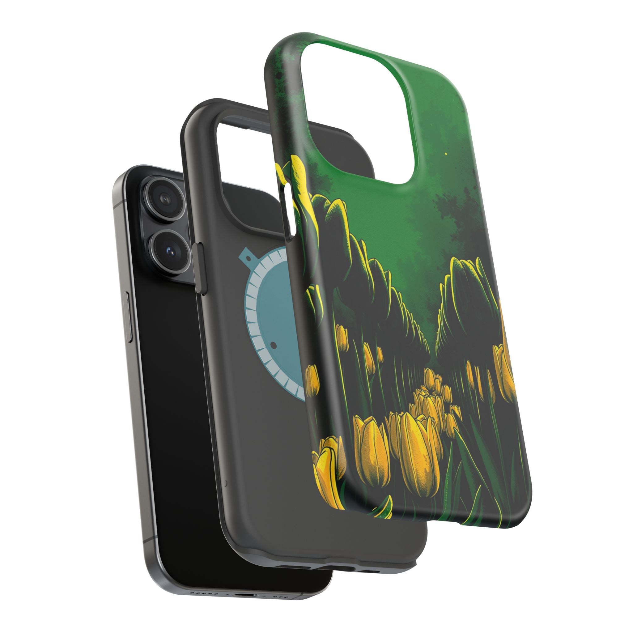 iPhone Tulip Row Emerald Green And Gold Slim Snap Case · iPhone Case