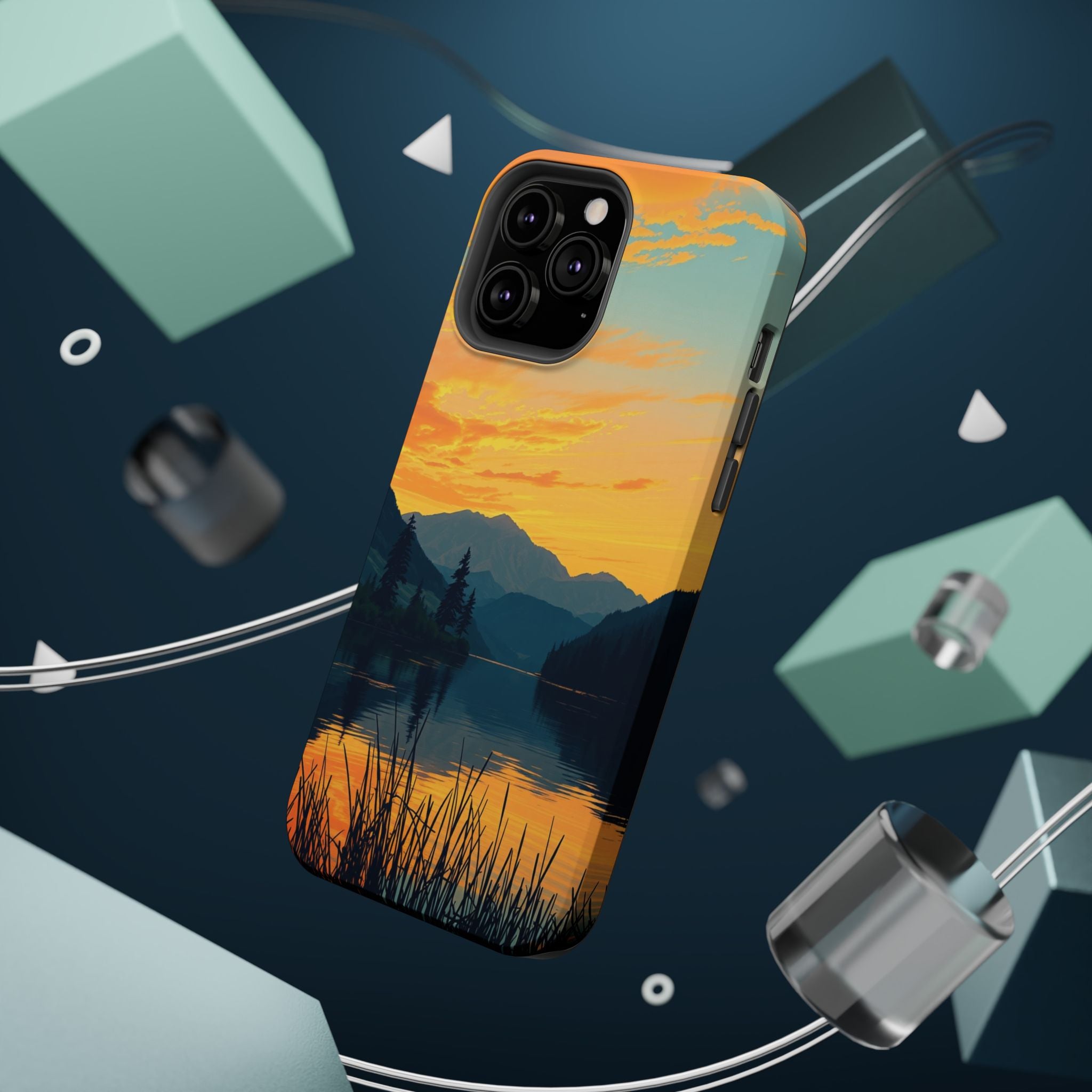 iPhone Lake at Twilight Oil Painting Impressionist iPhone Artistic · iPhone Case