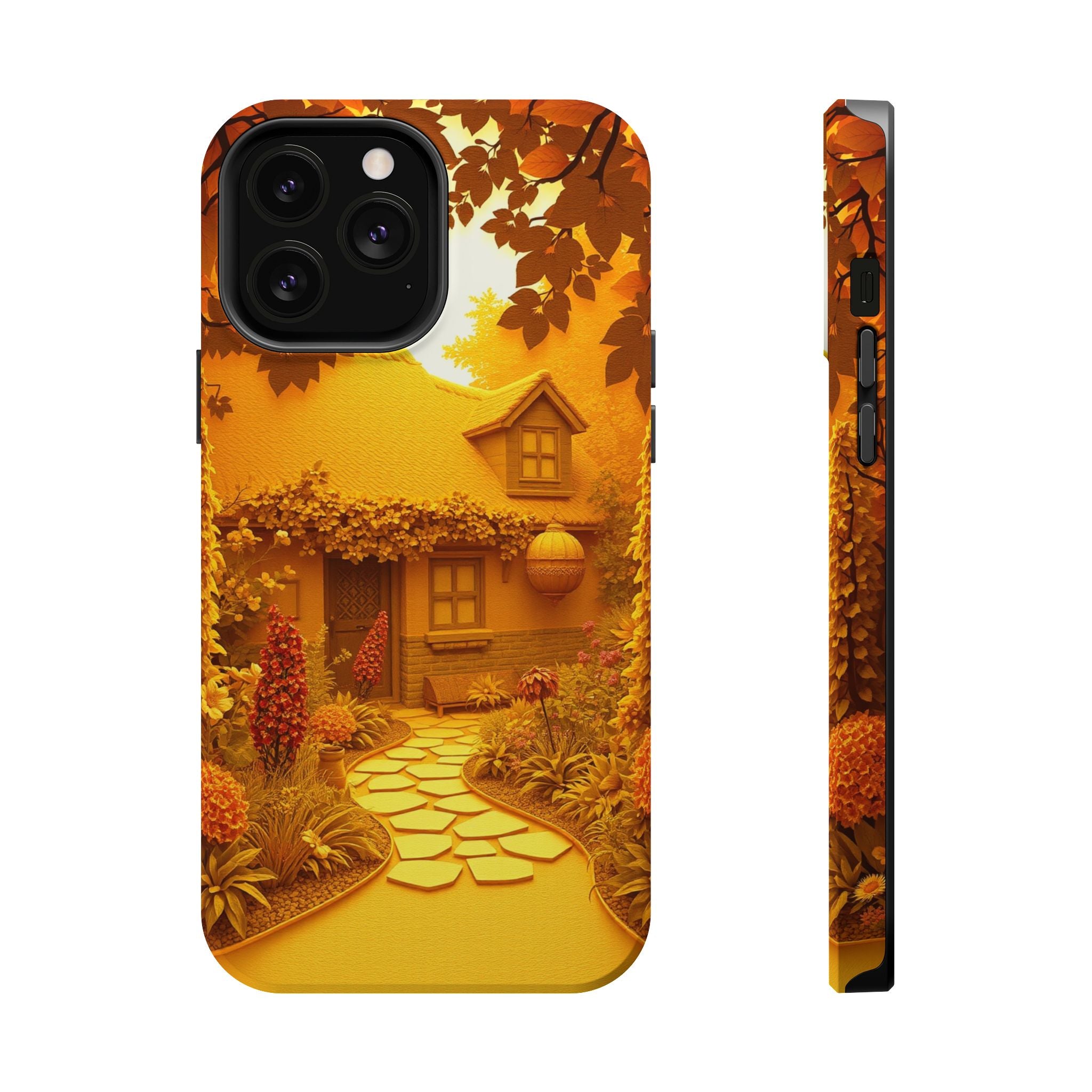 iPhone Vibrant Cottage Garden Design Slim Everyday Designer Case · iPhone Case