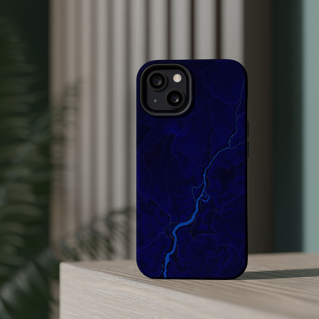 iPhone Thermal Map Dark Gothic Ink Bold Modern Everyday Snap Case · iPhone Case