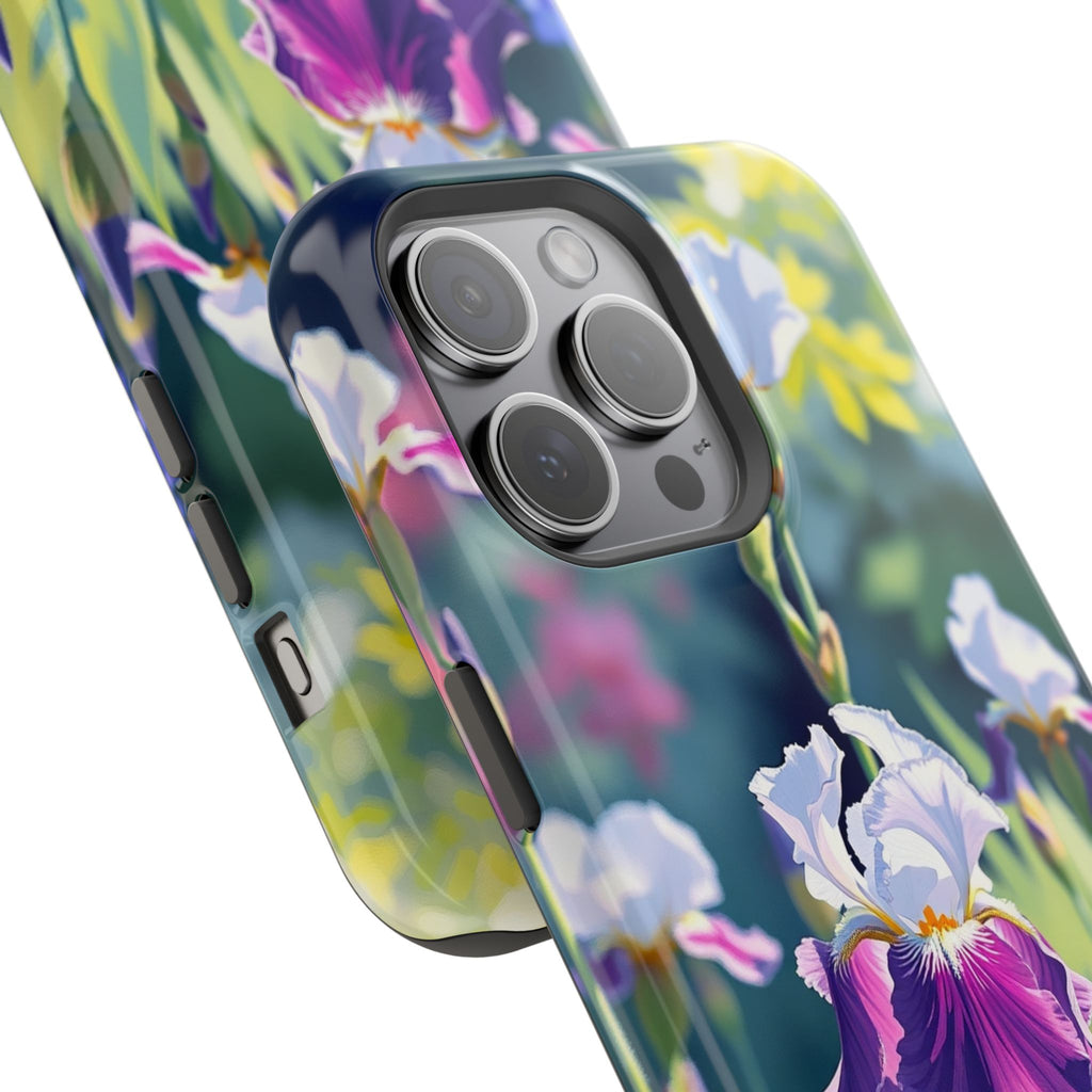 iPhone Vibrant Iris Garden Design Bold Modern Everyday Snap Case · iPhone Case