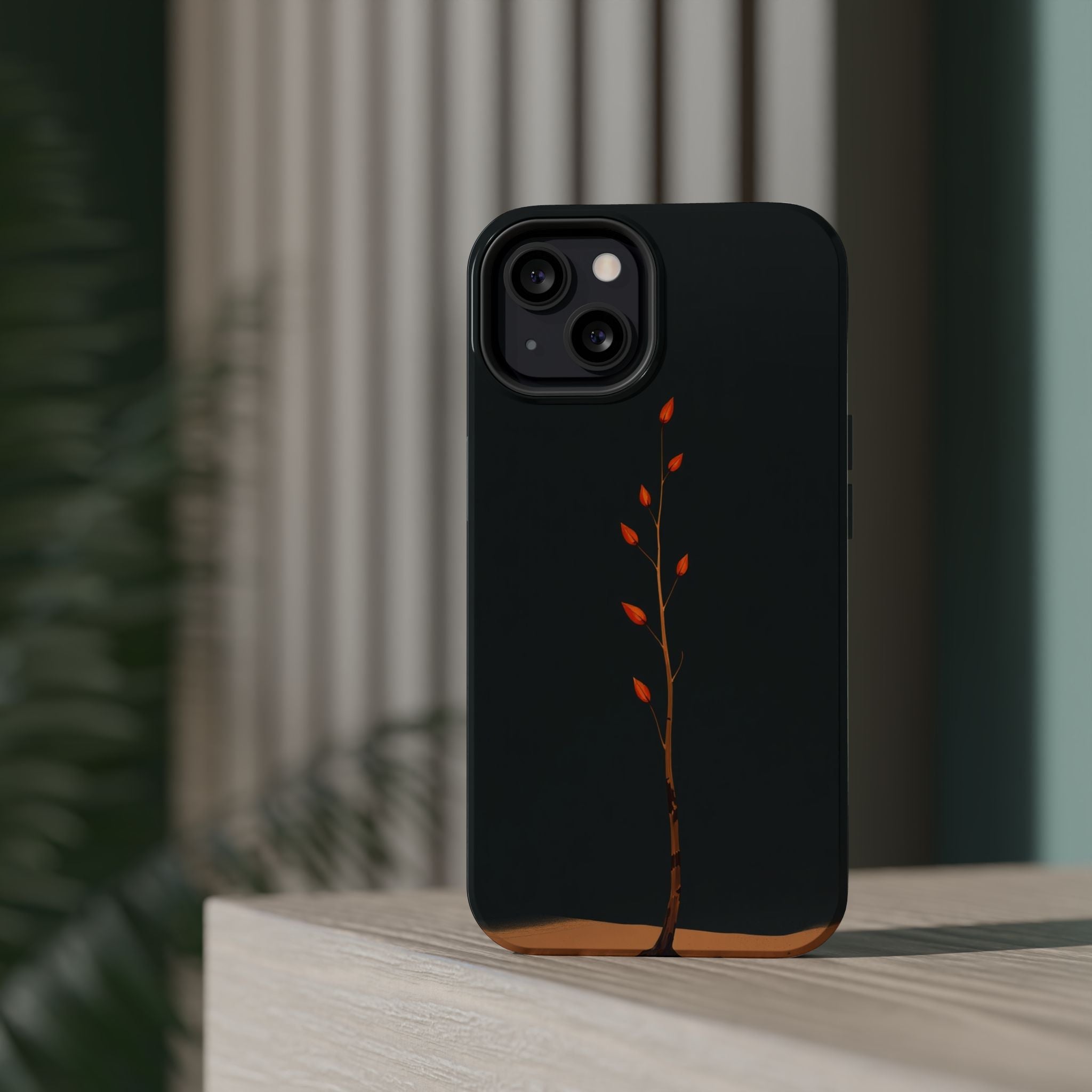 iPhone Burnt Orange And Sand Minimalist Stem Slim iPhone Everyday · iPhone Case