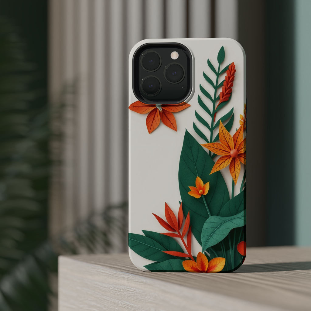 iPhone Jungle Floral Paper Cut Art Bold Modern Everyday Snap Case · iPhone Case