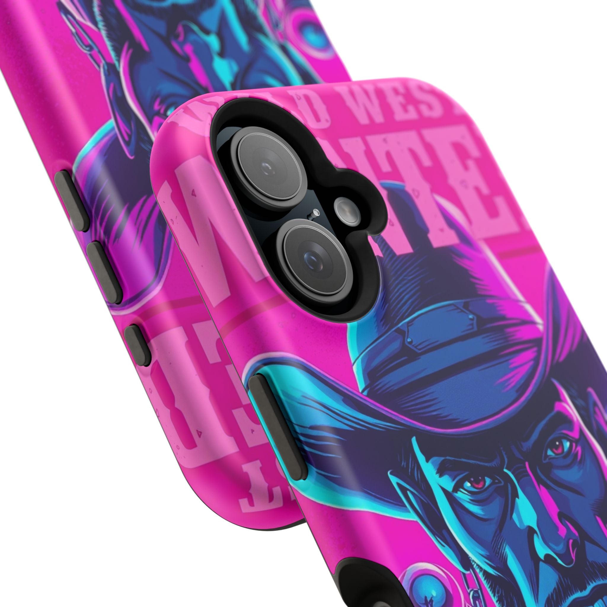 iPhone Wild West Wanted Neon Cyberpunk Slim Everyday Designer Case · iPhone Case
