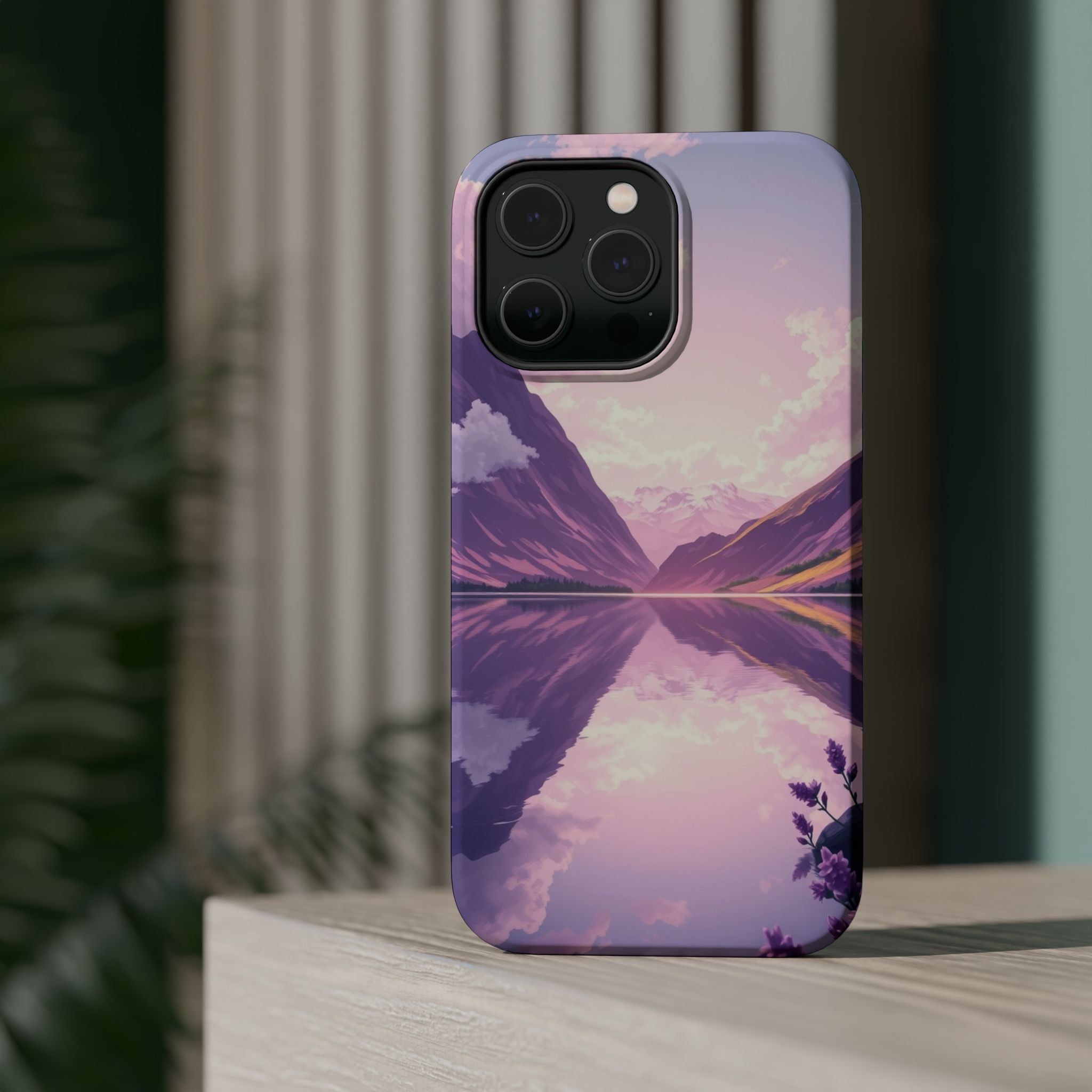 iPhone Lavender And Pearl Fjord Reflection Slim iPhone Everyday · iPhone Case