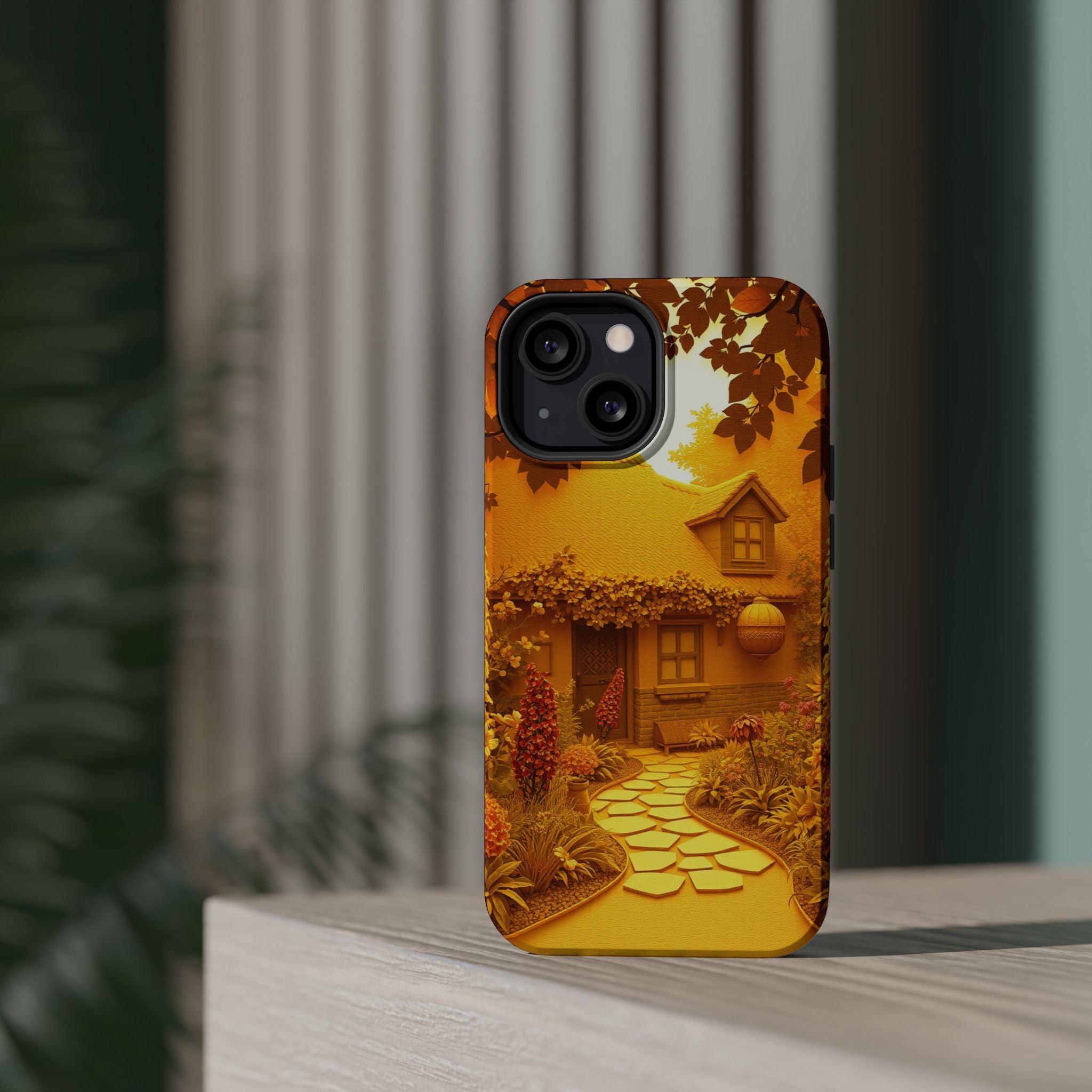 iPhone Vibrant Cottage Garden Design Slim Everyday Designer Case · iPhone Case