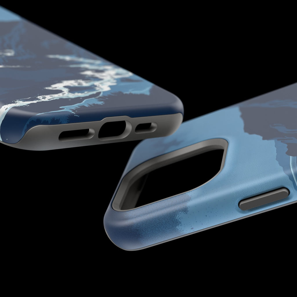 iPhone Midnight Blue And Silver Hibiscus Coast Carry Case Slim Snap Case · iPhon