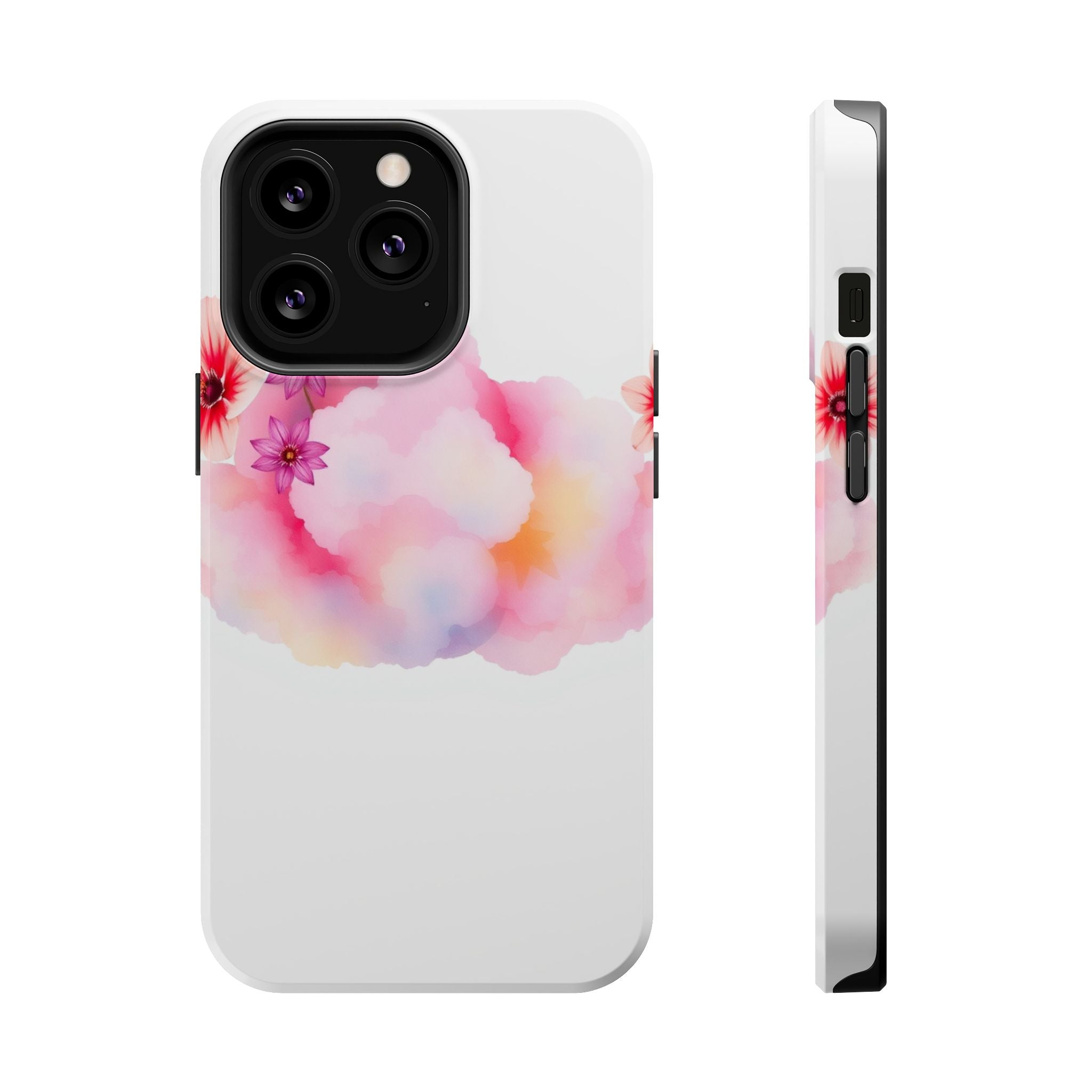 iPhone Pastel Floral Cloud Vibrant Watercolor Carry Case Slim Snap Case · iPhone